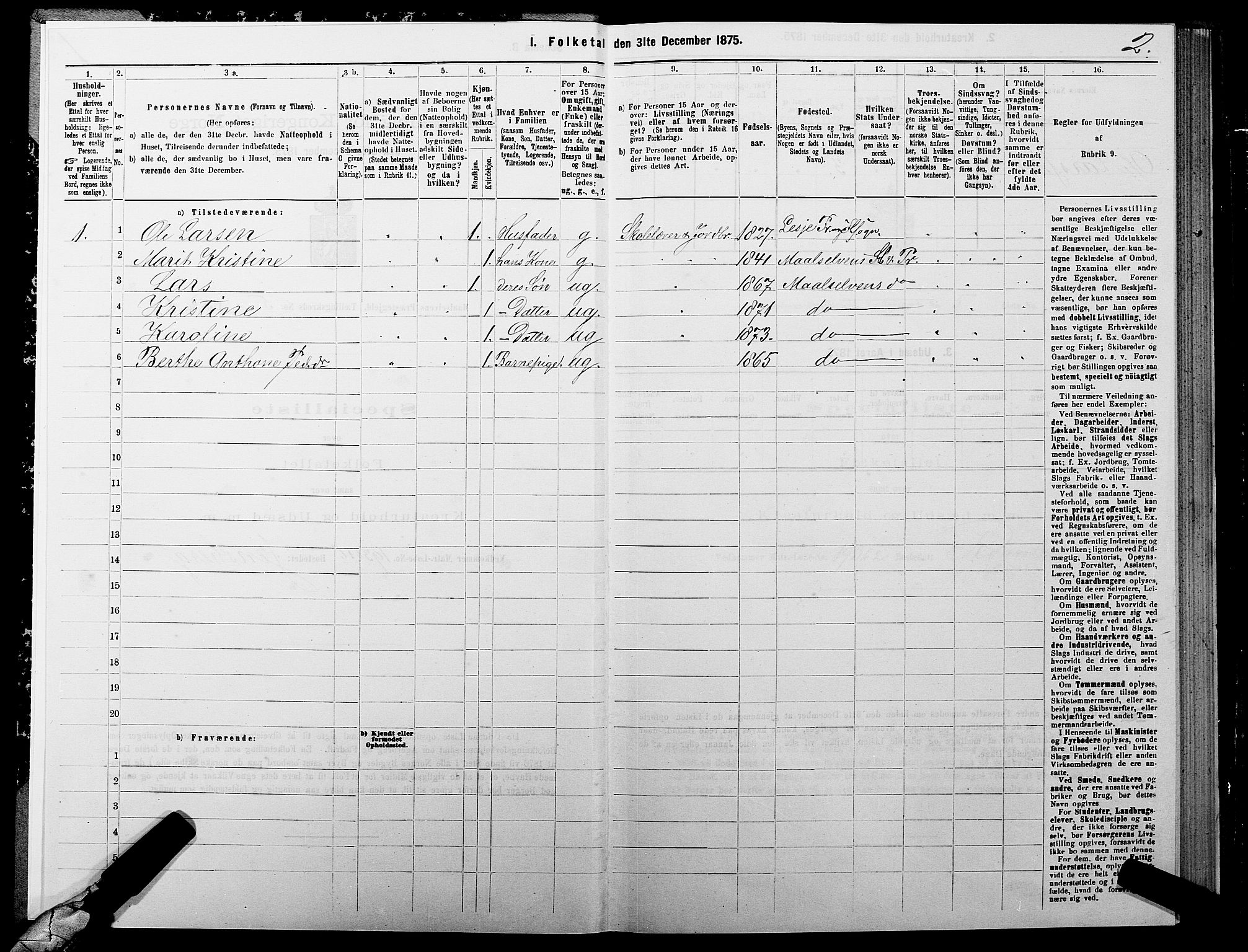 SATØ, 1875 census for 1924P Målselv, 1875, p. 3002