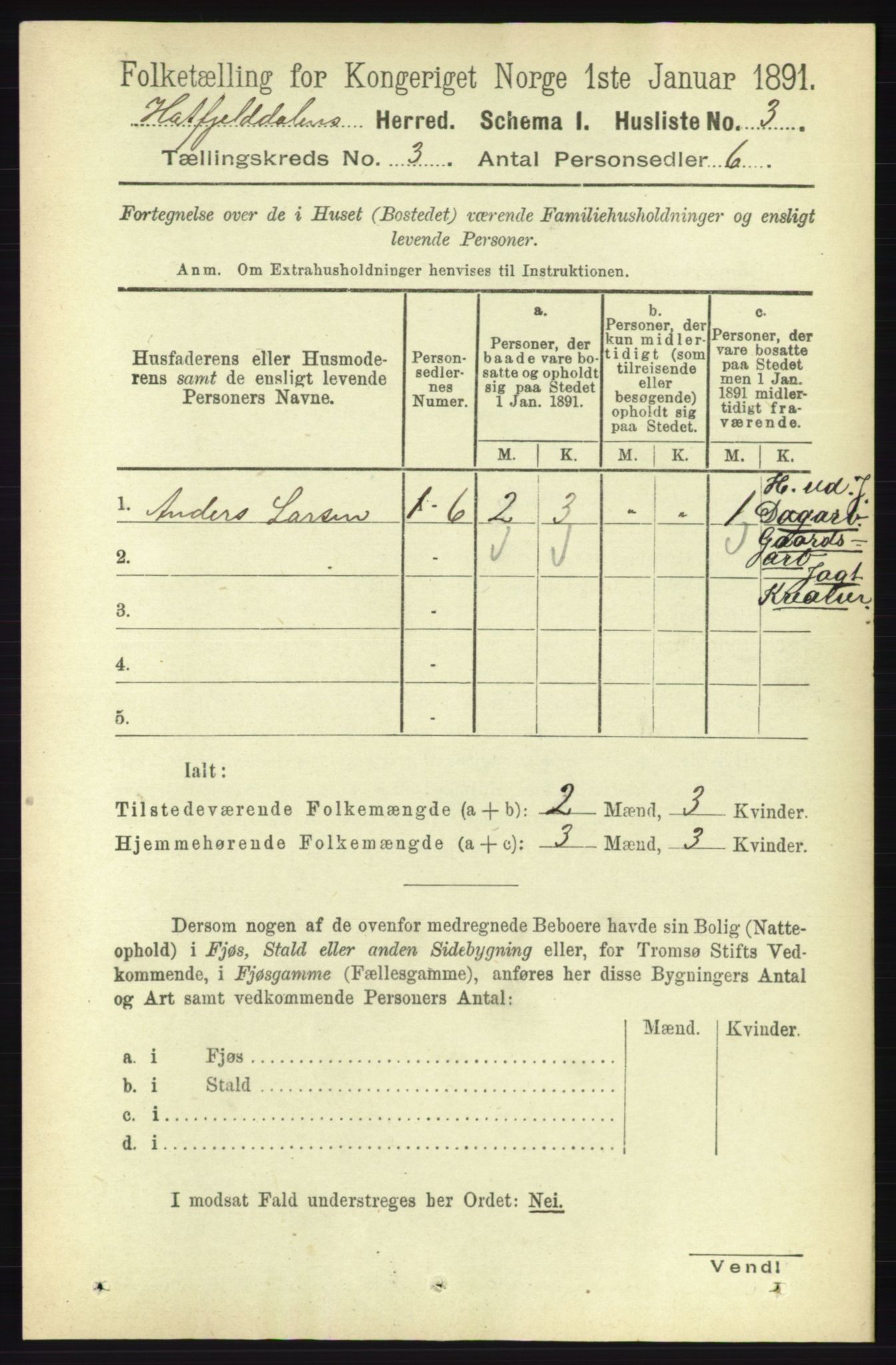 RA, 1891 census for 1826 Hattfjelldal, 1891, p. 600