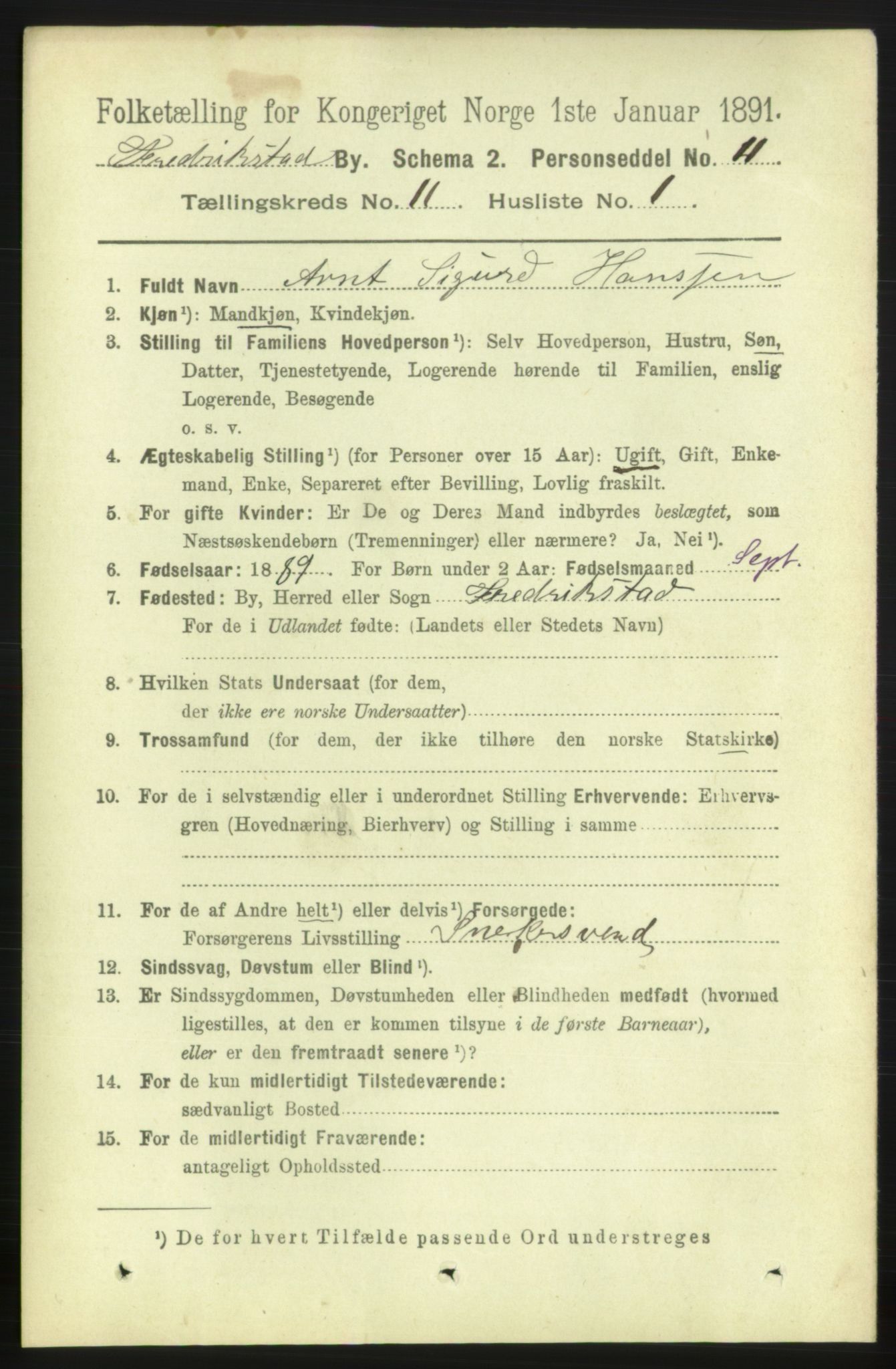 RA, 1891 census for 0103 Fredrikstad, 1891, p. 12572