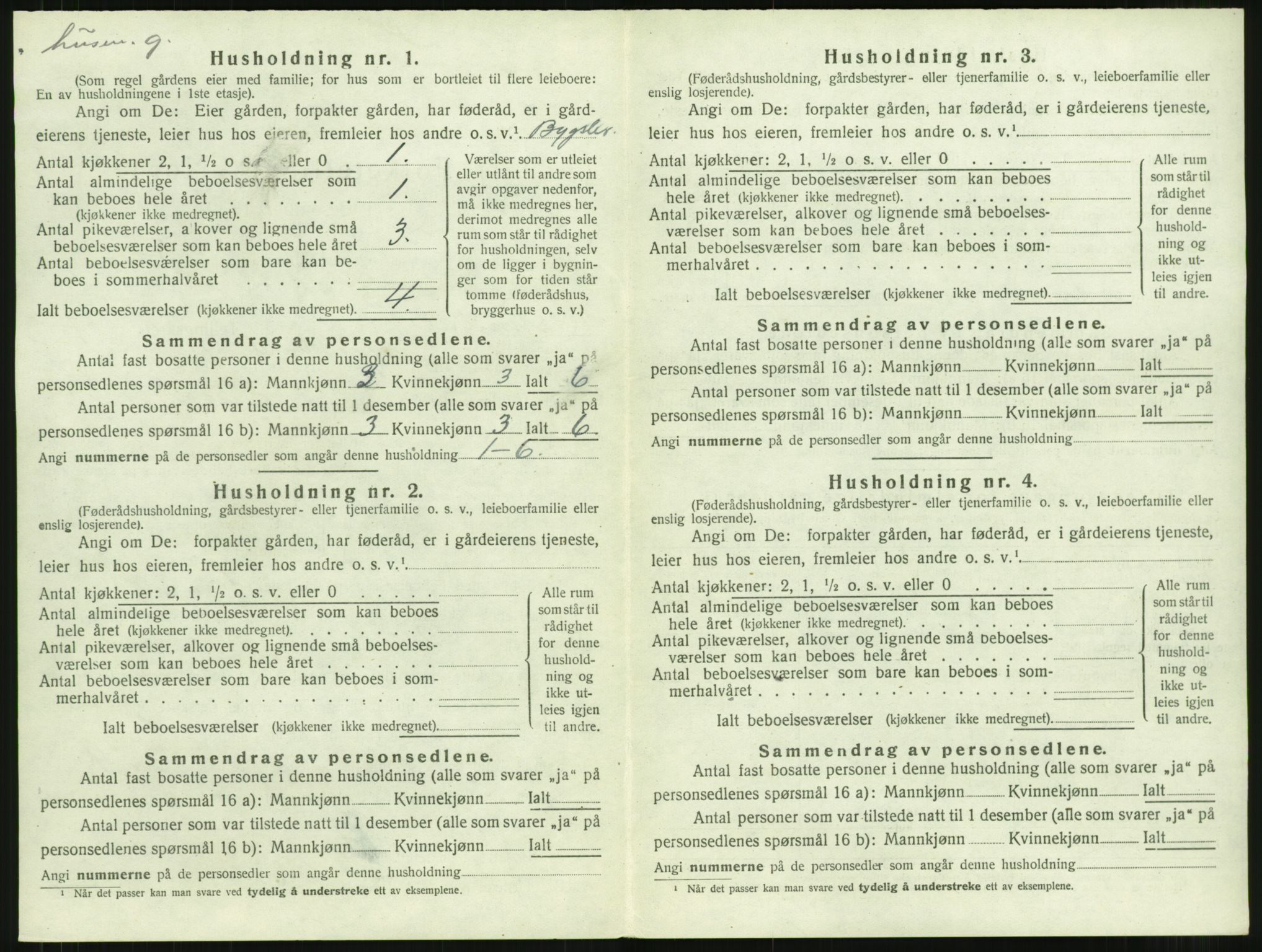 SAT, 1920 census for Rindal, 1920, p. 479