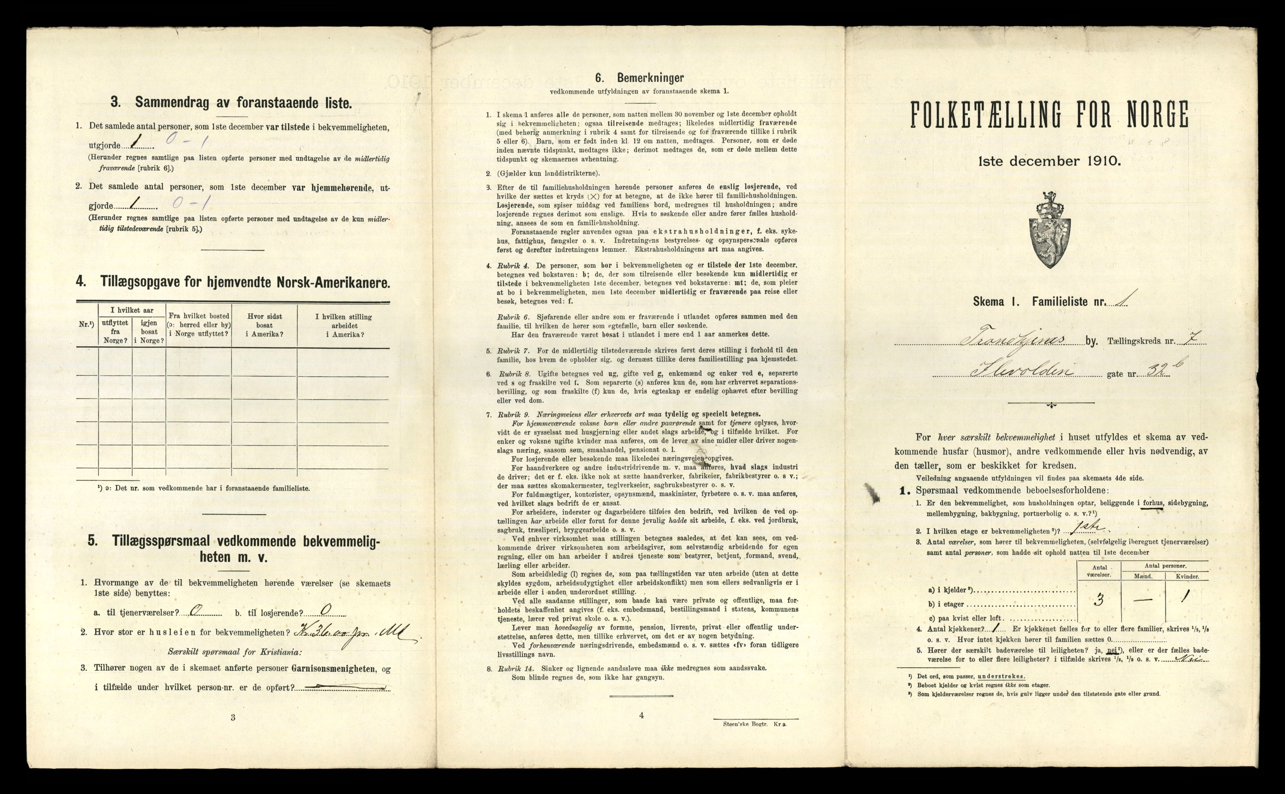 RA, 1910 census for Trondheim, 1910, p. 2963