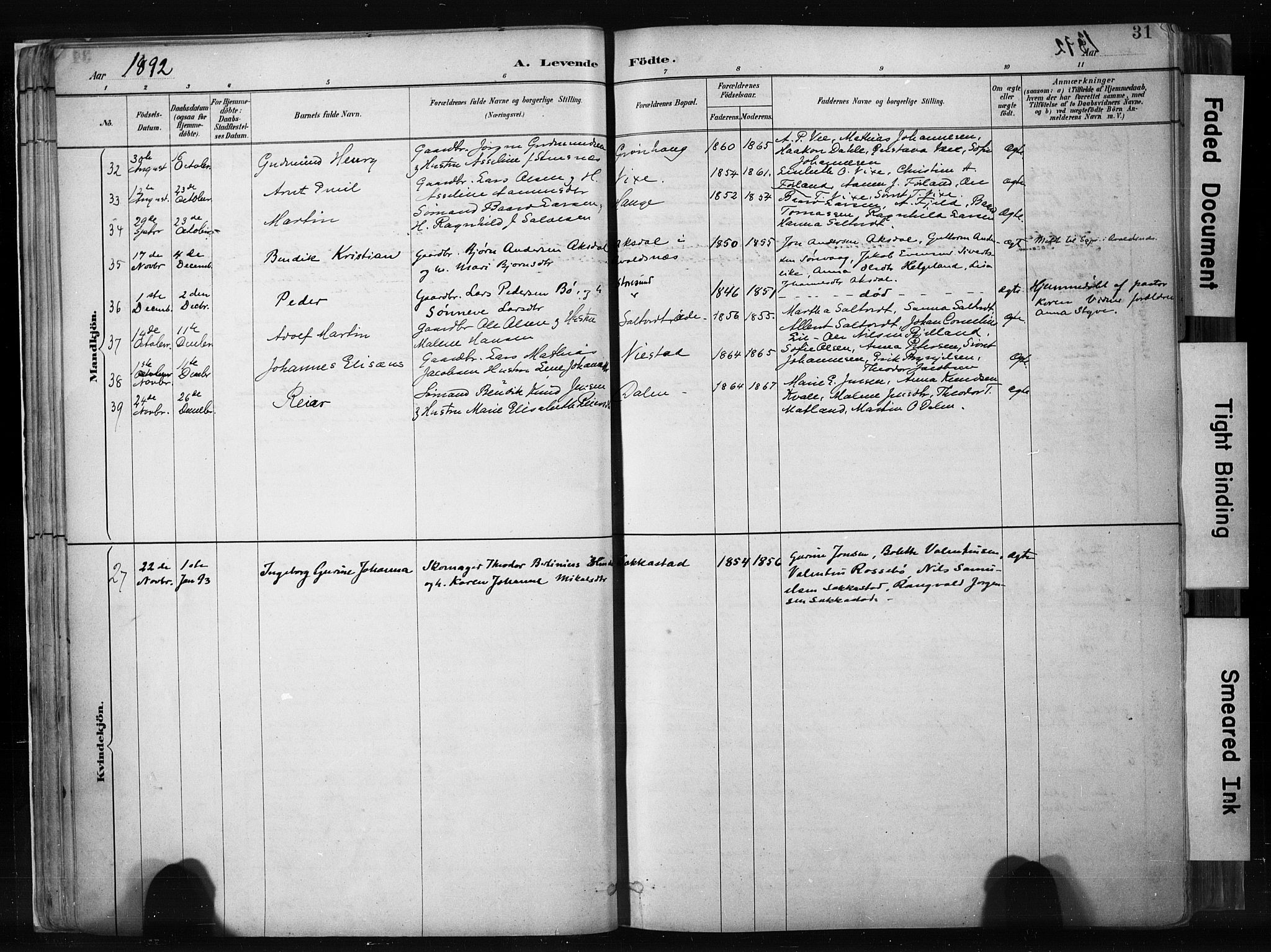 Haugesund sokneprestkontor, SAST/A -101863/H/Ha/Haa/L0004: Parish register (official) no. A 4, 1886-1908, p. 31