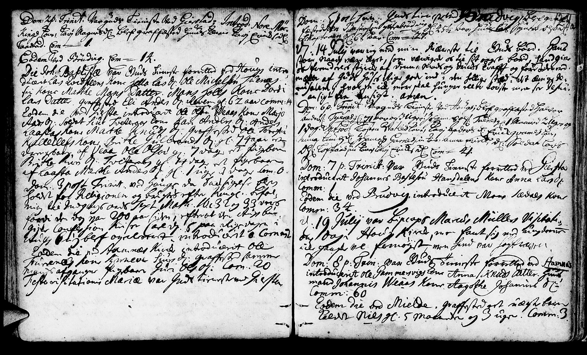 Haus sokneprestembete, AV/SAB-A-75601/H/Haa: Parish register (official) no. A 4, 1723-1733, p. 128