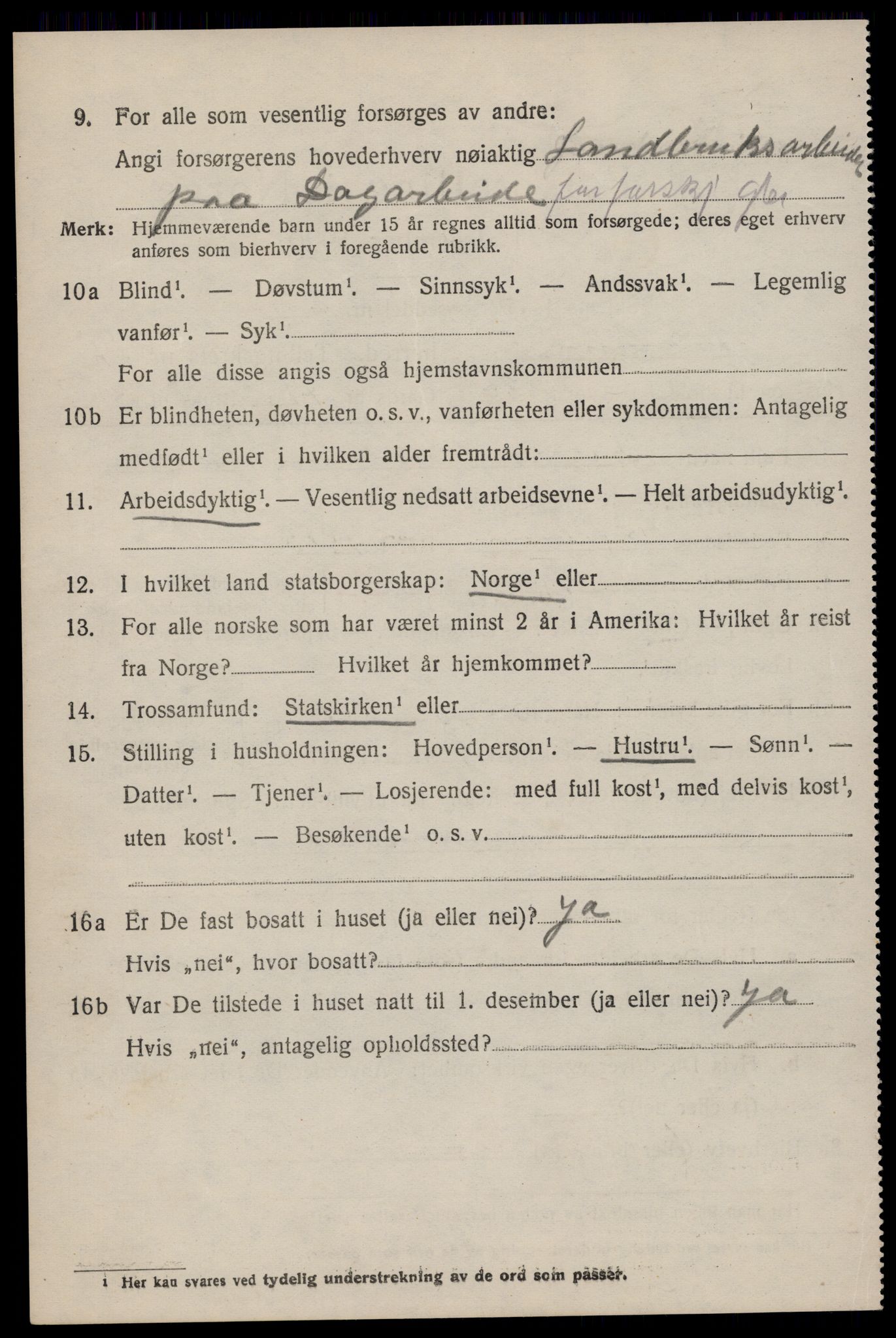 SAST, 1920 census for Håland, 1920, p. 10256