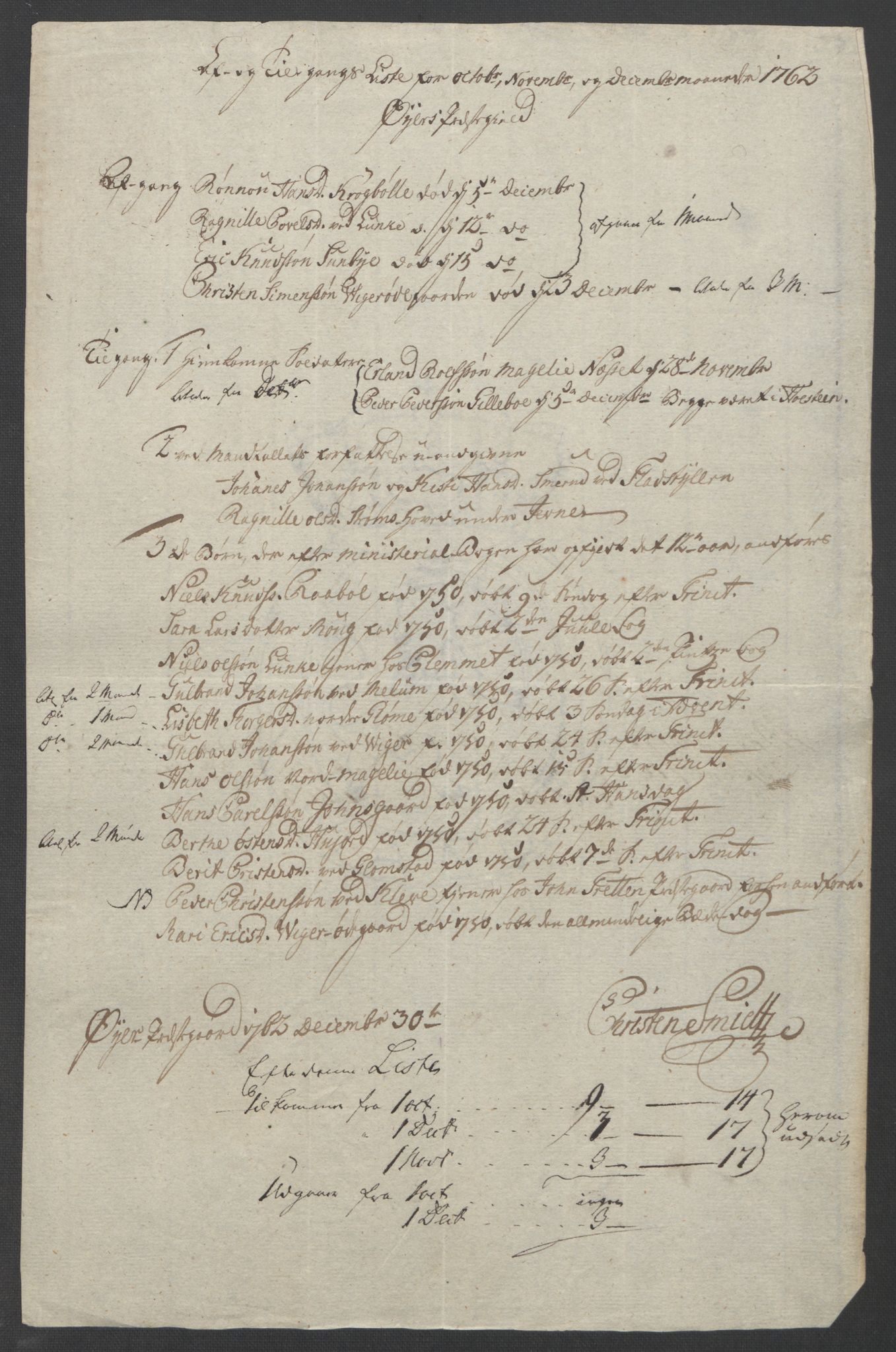 Rentekammeret inntil 1814, Reviderte regnskaper, Fogderegnskap, AV/RA-EA-4092/R17/L1266: Ekstraskatten Gudbrandsdal, 1762-1766, p. 21