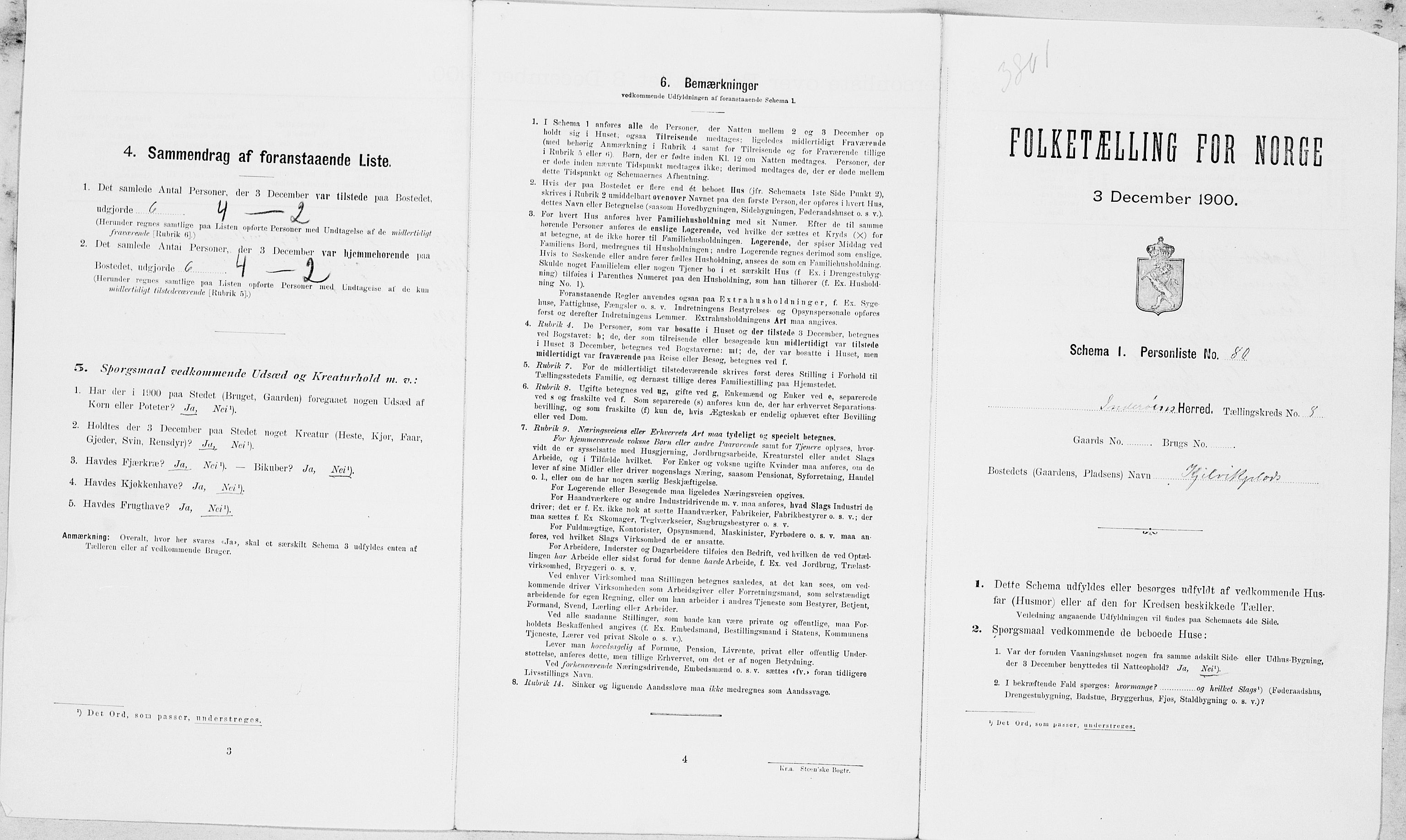 SAT, 1900 census for Inderøy, 1900, p. 1225