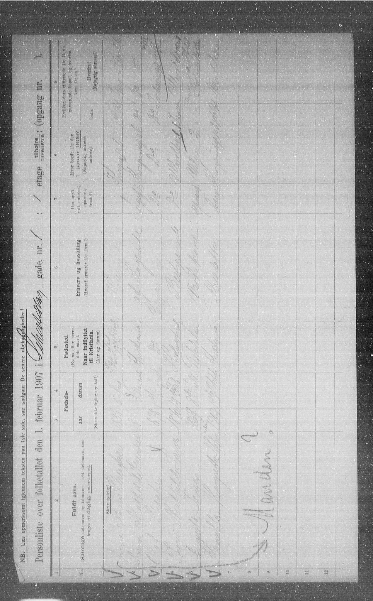 OBA, Municipal Census 1907 for Kristiania, 1907, p. 47860