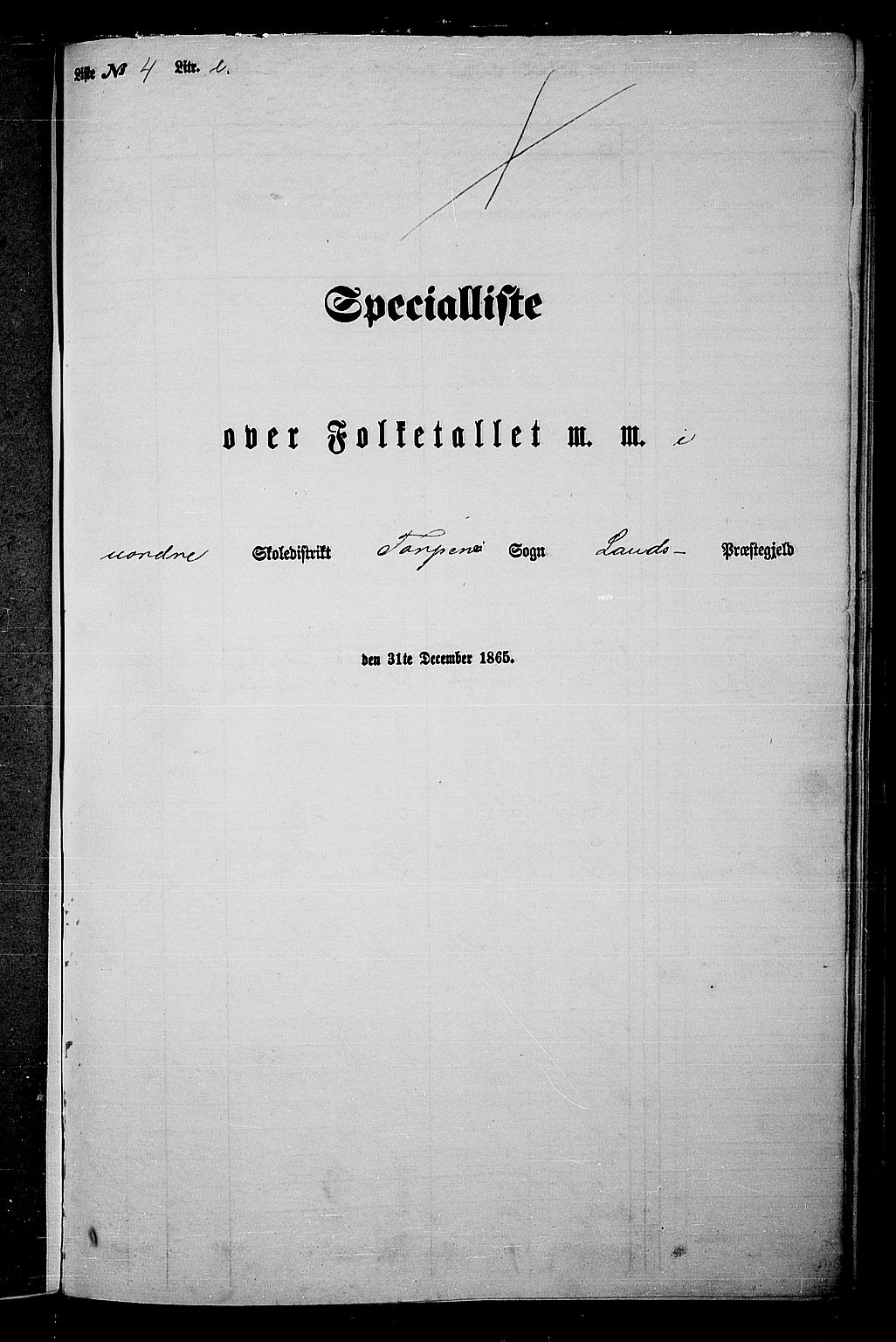 RA, 1865 census for Land, 1865, p. 175