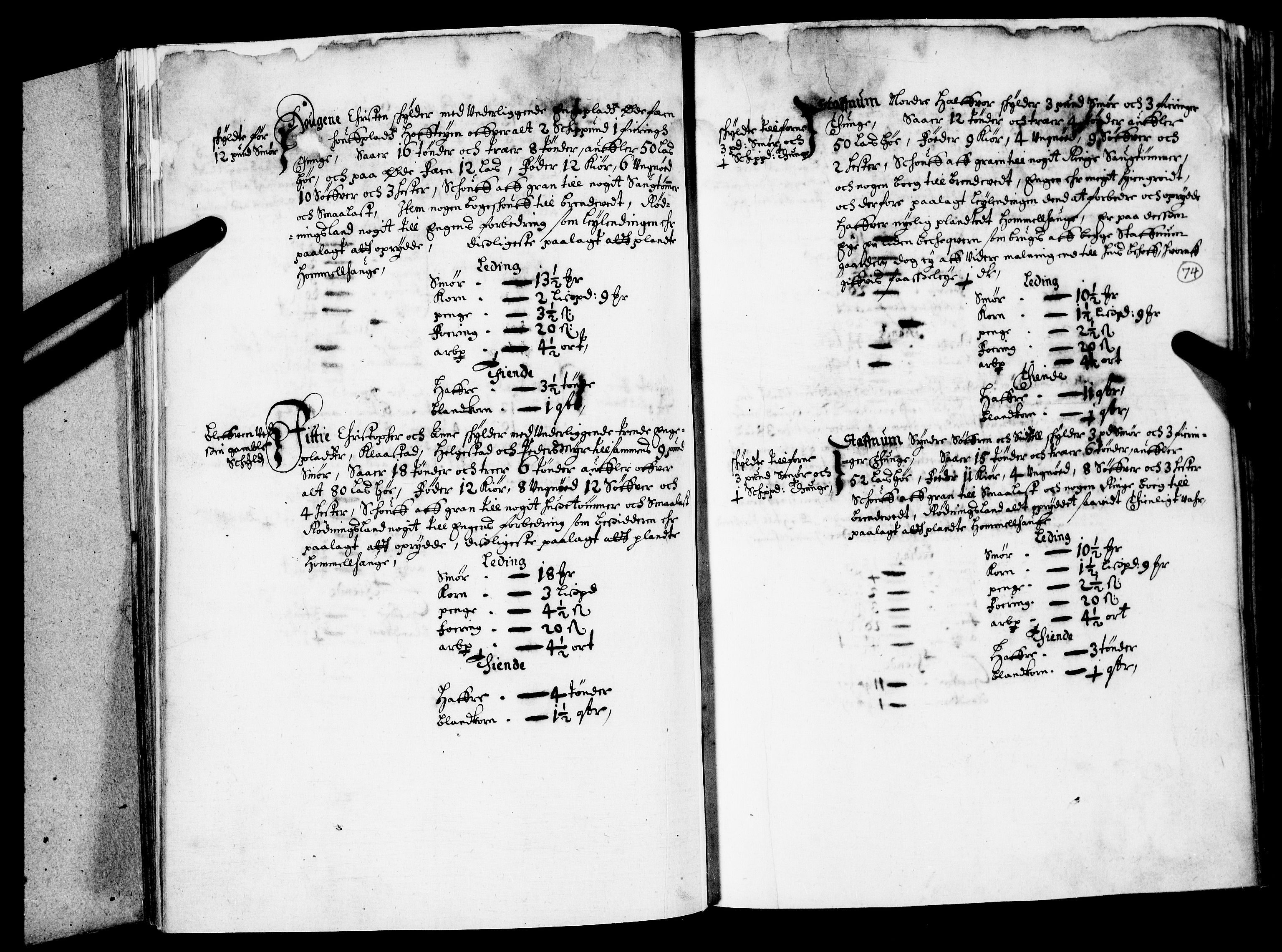 Rentekammeret inntil 1814, Realistisk ordnet avdeling, AV/RA-EA-4070/N/Nb/Nba/L0019: Tønsberg len, 1. del, 1668, p. 73b-74a