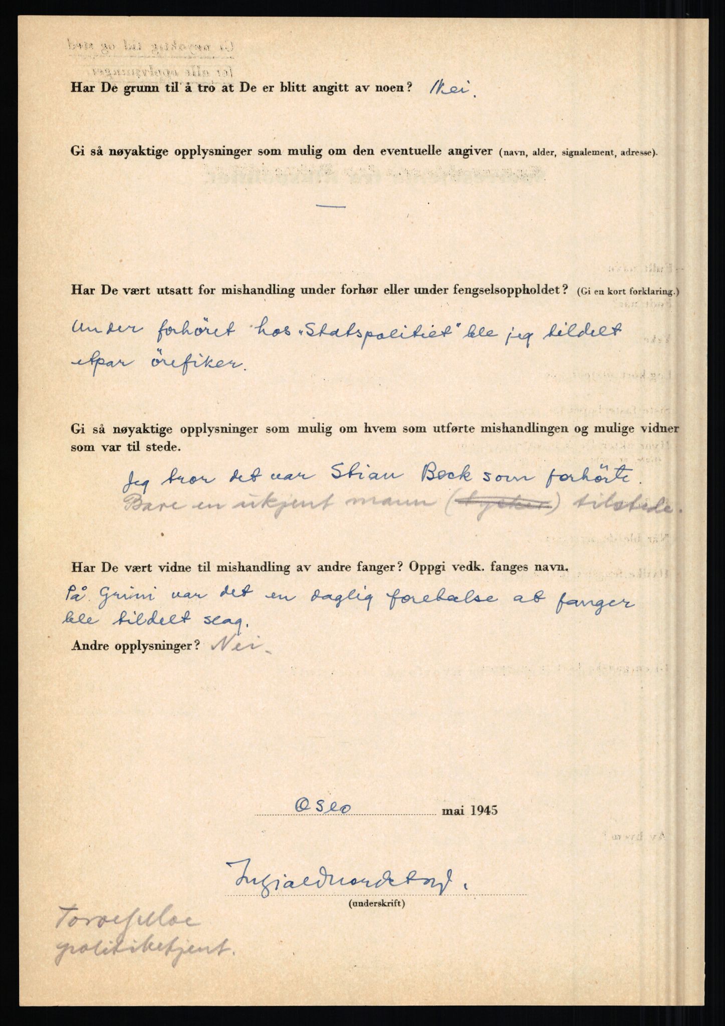 Rikspolitisjefen, AV/RA-S-1560/L/L0012: Mogensen, Øivind - Noraas, Lars, 1940-1945, p. 1055