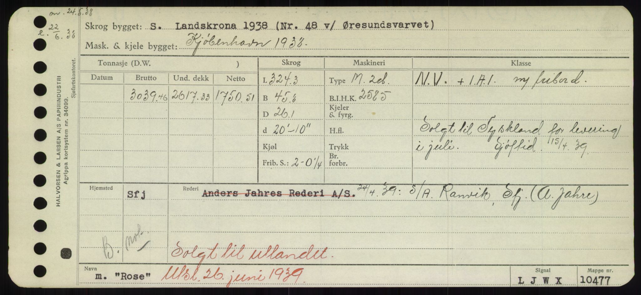 Sjøfartsdirektoratet med forløpere, Skipsmålingen, AV/RA-S-1627/H/Hd/L0031: Fartøy, Rju-Sam, p. 159