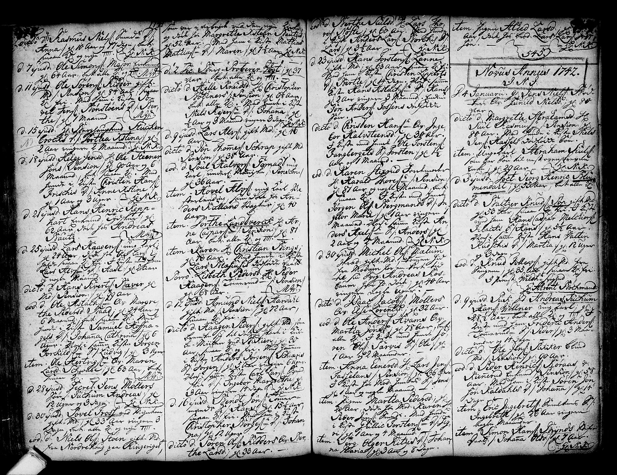 Kongsberg kirkebøker, AV/SAKO-A-22/F/Fa/L0002: Parish register (official) no. I 2, 1721-1743, p. 318-319