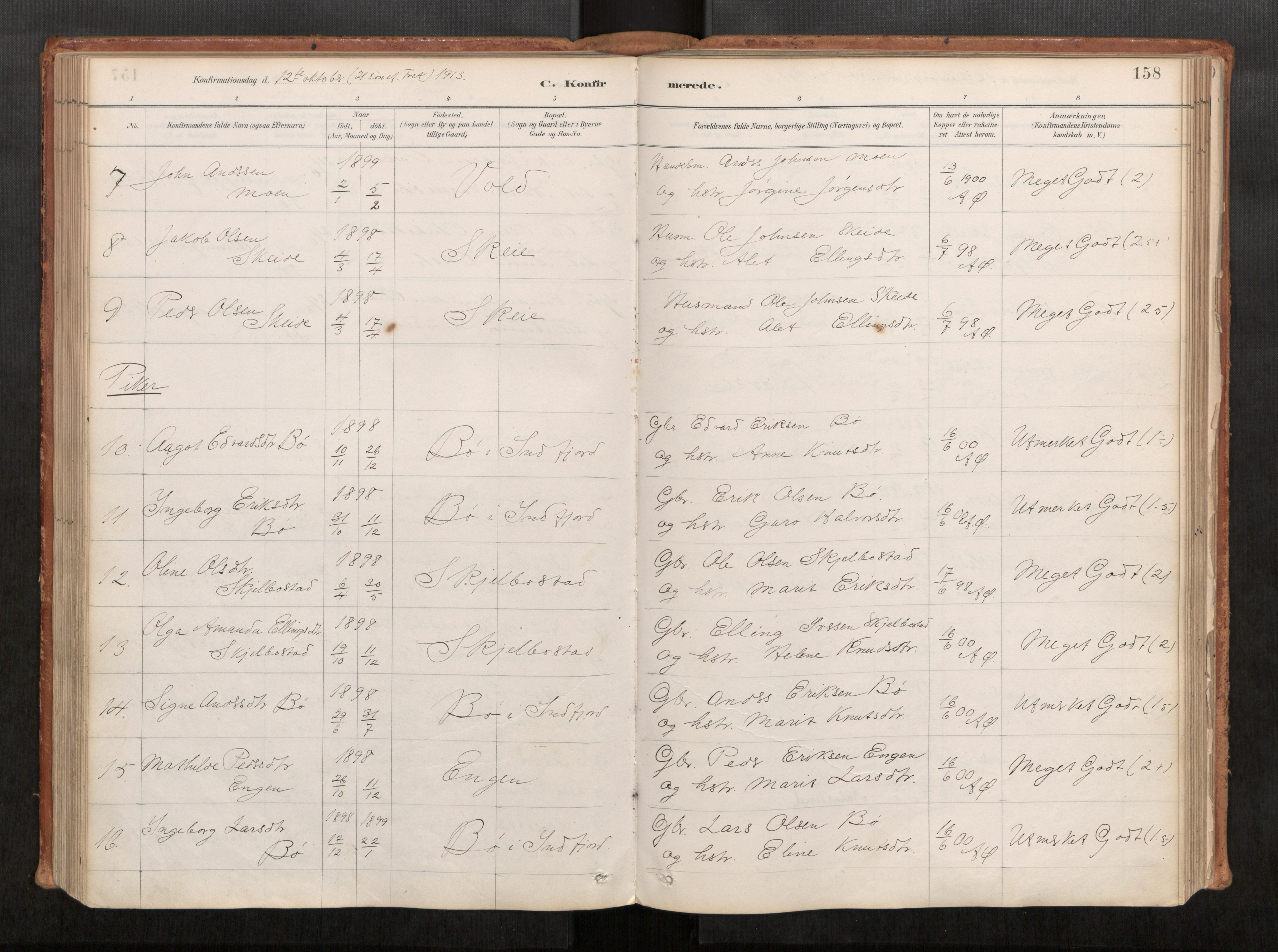 Ministerialprotokoller, klokkerbøker og fødselsregistre - Møre og Romsdal, AV/SAT-A-1454/543/L0568: Parish register (official) no. 543A03, 1885-1915, p. 158