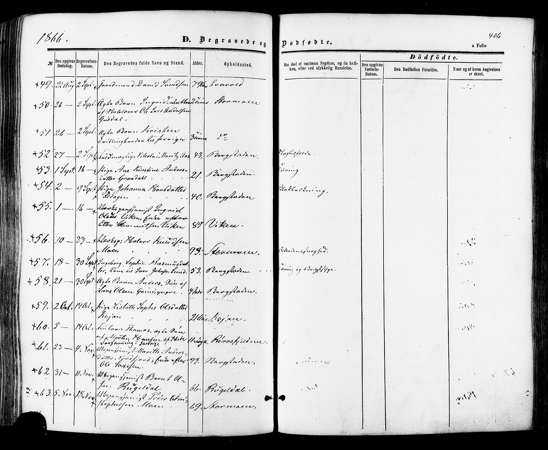 Ministerialprotokoller, klokkerbøker og fødselsregistre - Sør-Trøndelag, SAT/A-1456/681/L0932: Parish register (official) no. 681A10, 1860-1878, p. 406