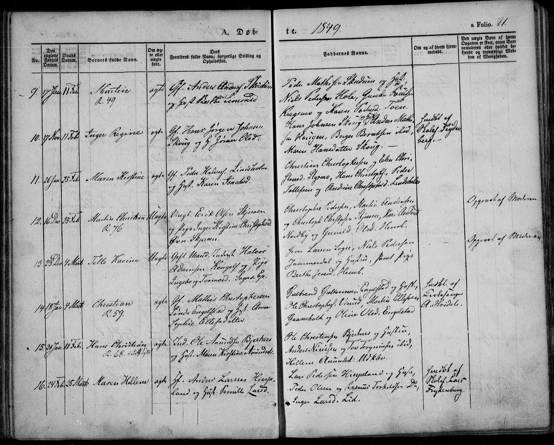 Lardal kirkebøker, AV/SAKO-A-350/F/Fa/L0006: Parish register (official) no. I 6, 1835-1860, p. 81