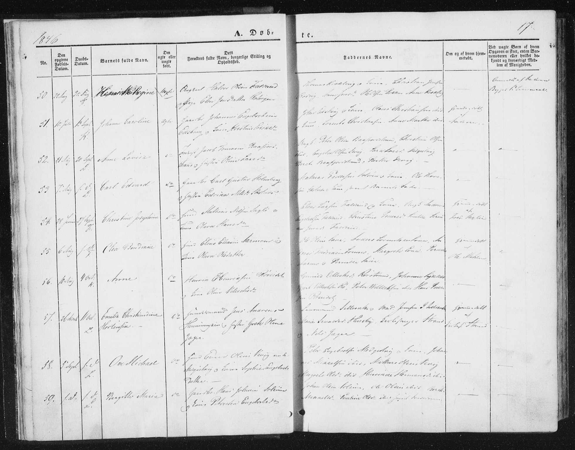 Ministerialprotokoller, klokkerbøker og fødselsregistre - Nord-Trøndelag, AV/SAT-A-1458/780/L0640: Parish register (official) no. 780A05, 1845-1856, p. 17