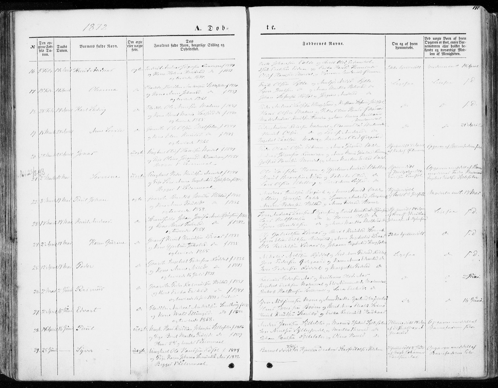 Ministerialprotokoller, klokkerbøker og fødselsregistre - Møre og Romsdal, SAT/A-1454/565/L0748: Parish register (official) no. 565A02, 1845-1872, p. 110