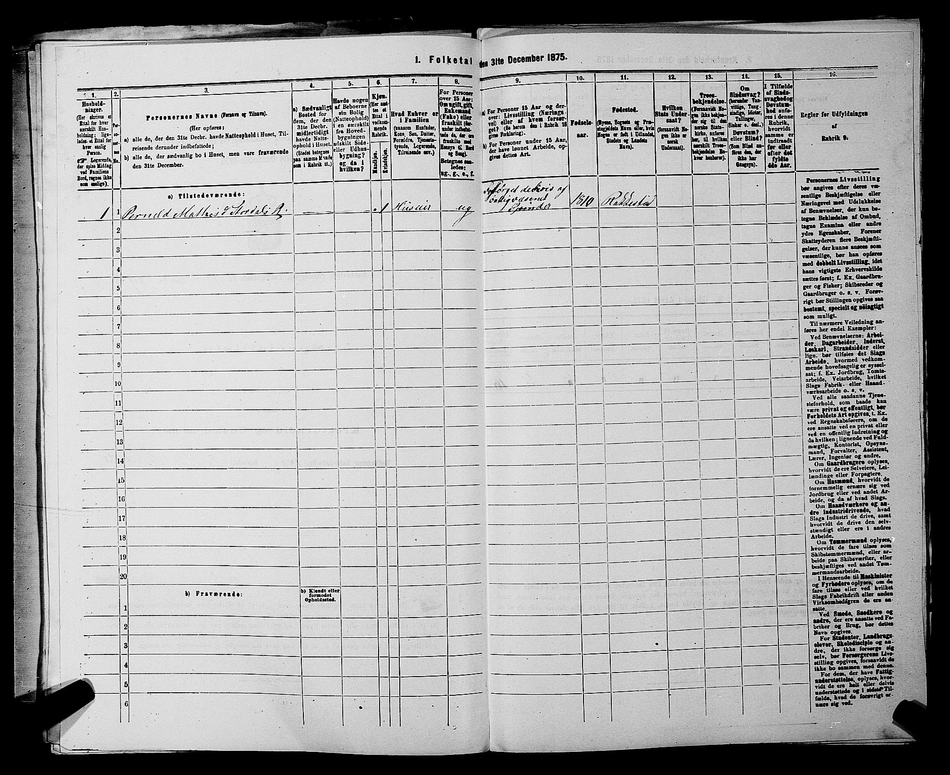 RA, 1875 census for 0128P Rakkestad, 1875, p. 1173