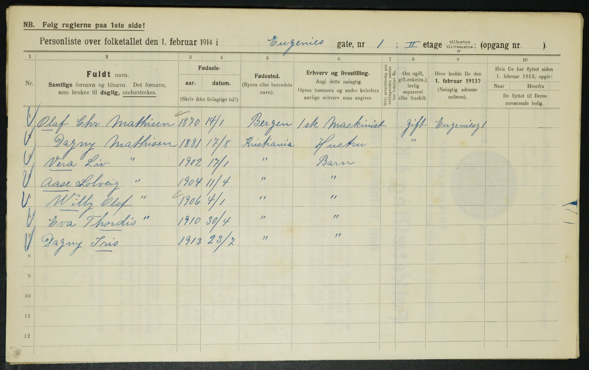 OBA, Municipal Census 1914 for Kristiania, 1914, p. 22788