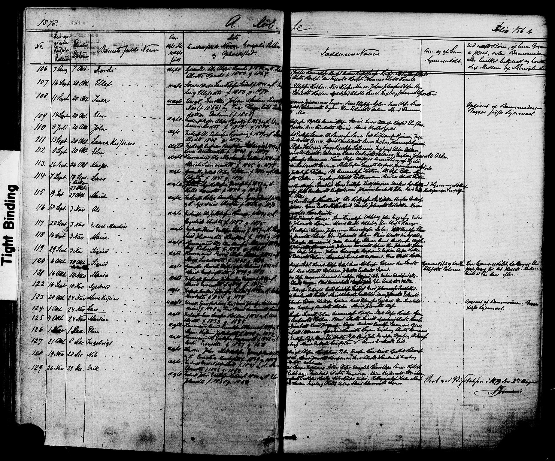 Ministerialprotokoller, klokkerbøker og fødselsregistre - Sør-Trøndelag, SAT/A-1456/630/L0495: Parish register (official) no. 630A08, 1868-1878, p. 156b