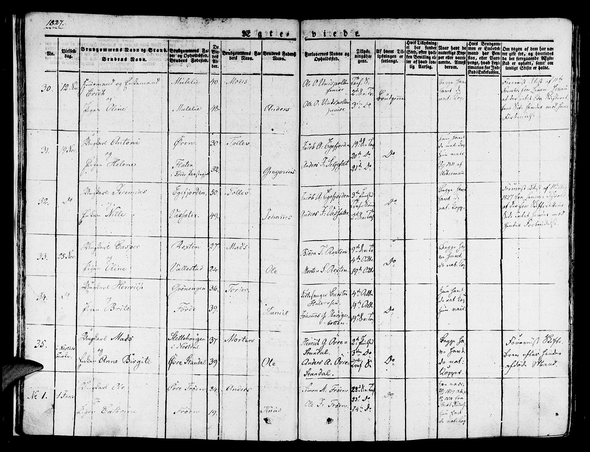 Kinn sokneprestembete, AV/SAB-A-80801/H/Haa/Haaa/L0004/0002: Parish register (official) no. A 4II, 1822-1840, p. 21