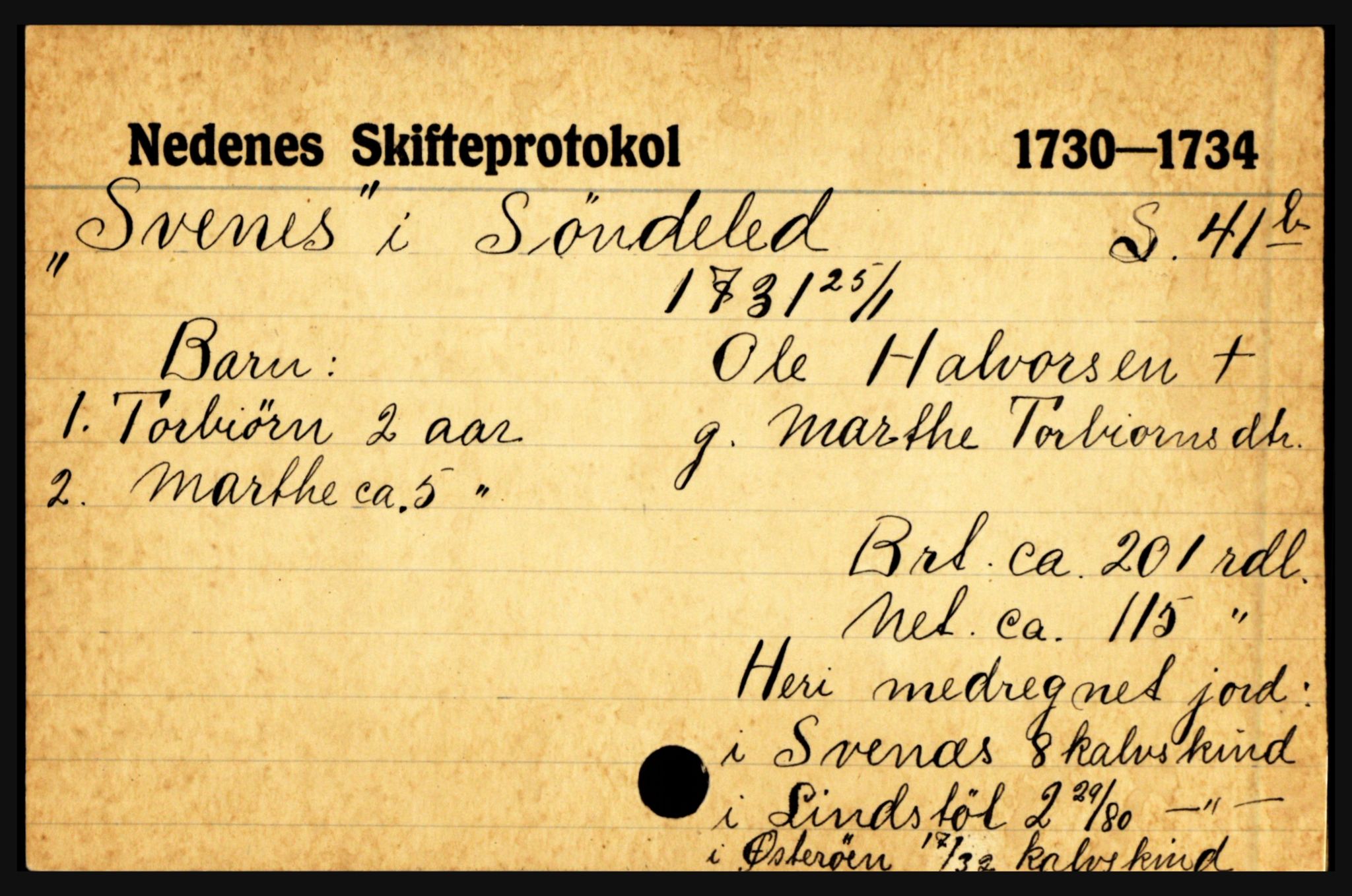 Nedenes sorenskriveri før 1824, AV/SAK-1221-0007/H, p. 29361