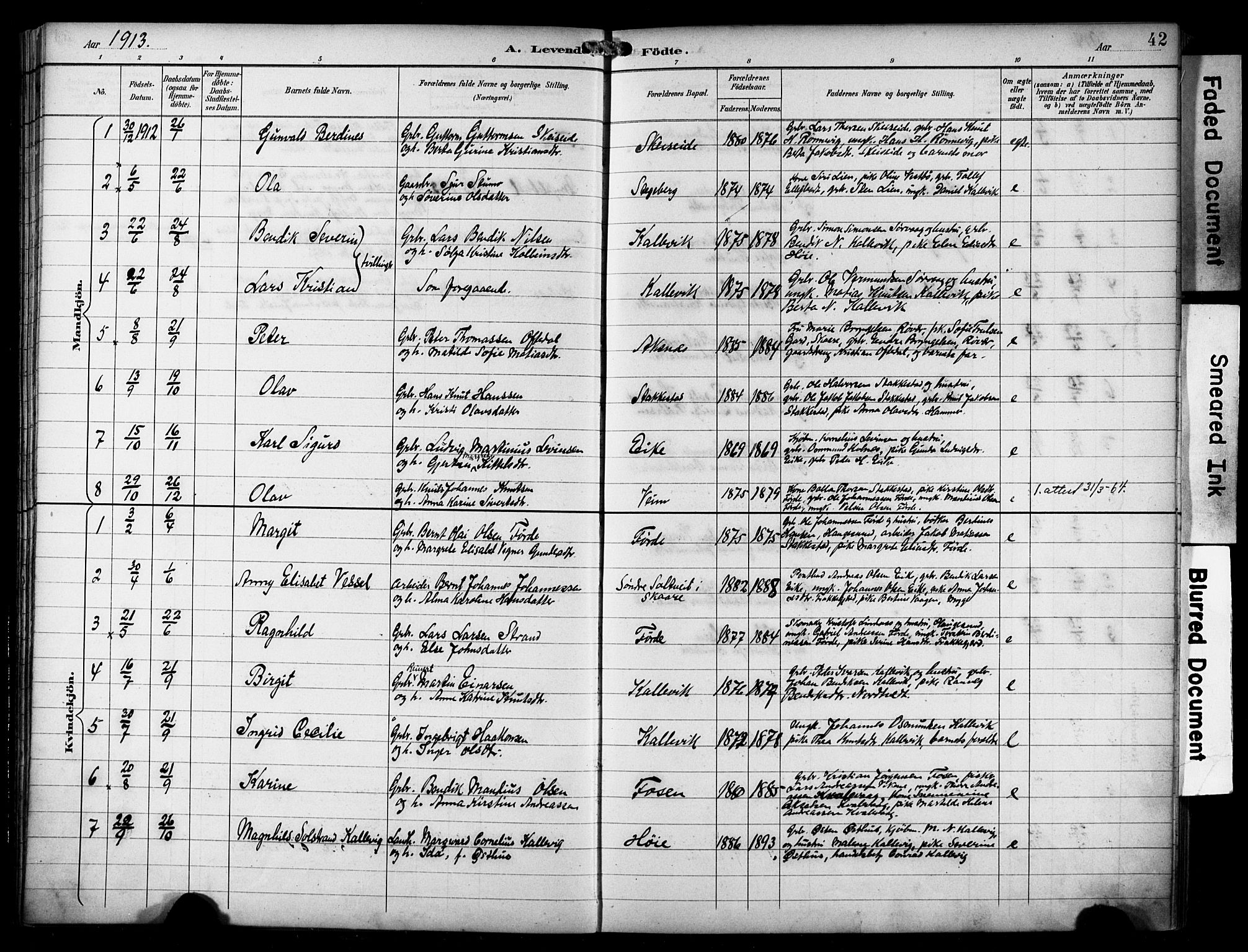 Avaldsnes sokneprestkontor, SAST/A -101851/H/Ha/Haa/L0016: Parish register (official) no. A 16, 1893-1918, p. 42
