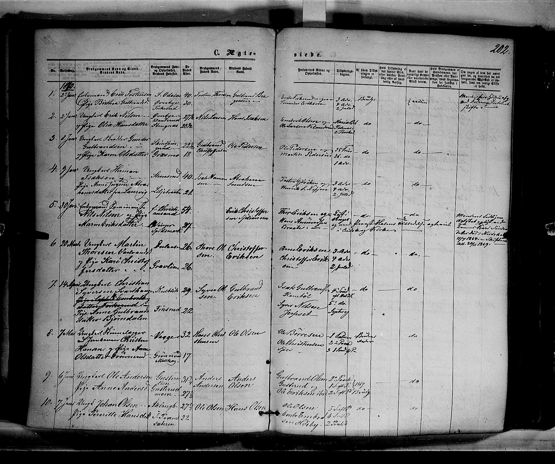 Eidskog prestekontor, AV/SAH-PREST-026/H/Ha/Haa/L0002: Parish register (official) no. 2, 1867-1878, p. 202