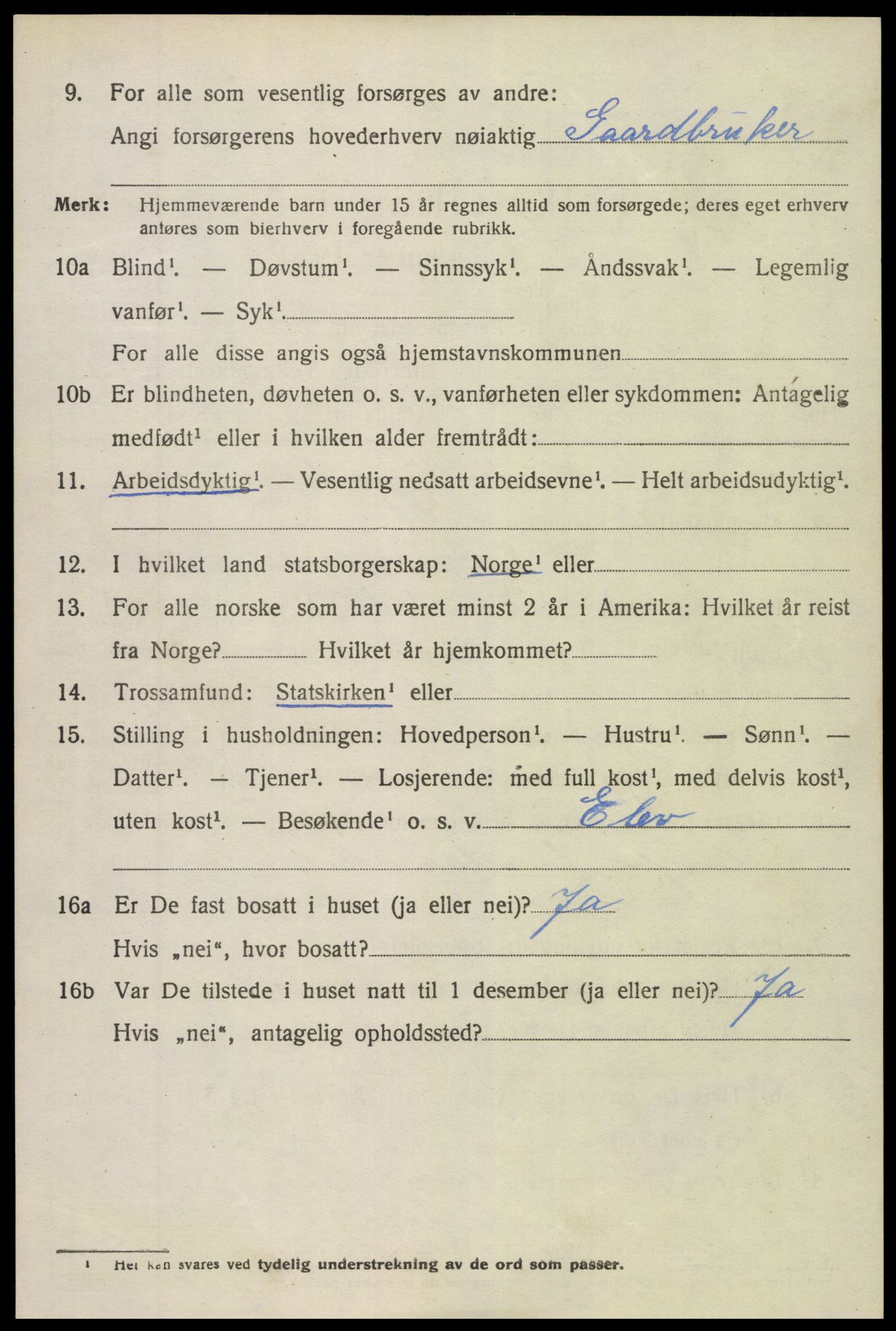 SAK, 1920 census for Holt, 1920, p. 2859