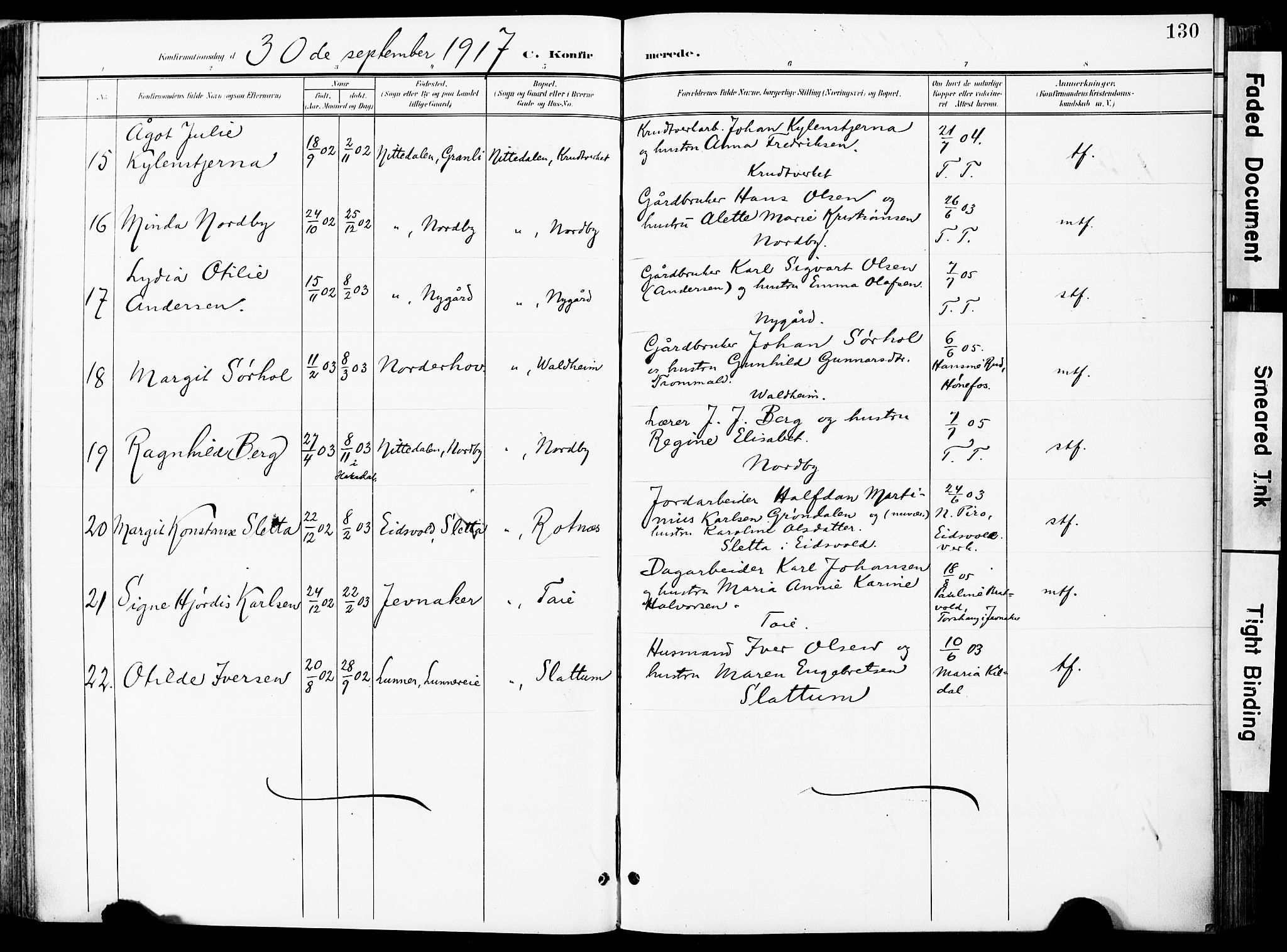 Nittedal prestekontor Kirkebøker, SAO/A-10365a/F/Fa/L0008: Parish register (official) no. I 8, 1902-1926, p. 130