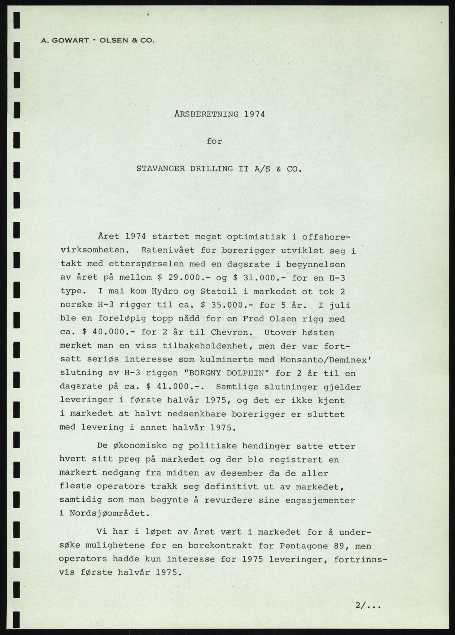 Pa 1503 - Stavanger Drilling AS, AV/SAST-A-101906/A/Ac/L0001: Årsberetninger, 1974-1978, p. 5