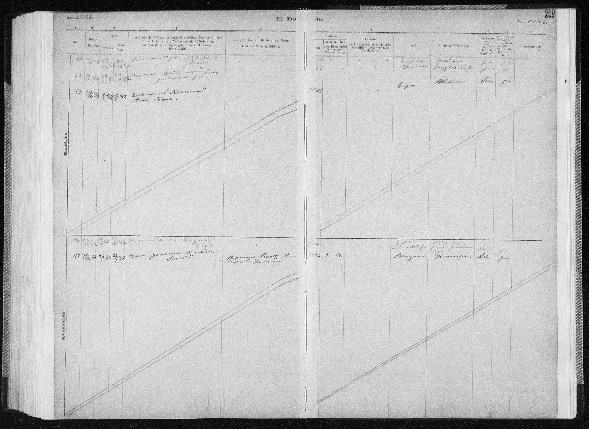 Ministerialprotokoller, klokkerbøker og fødselsregistre - Sør-Trøndelag, AV/SAT-A-1456/668/L0818: Parish register (copy) no. 668C07, 1885-1898, p. 299