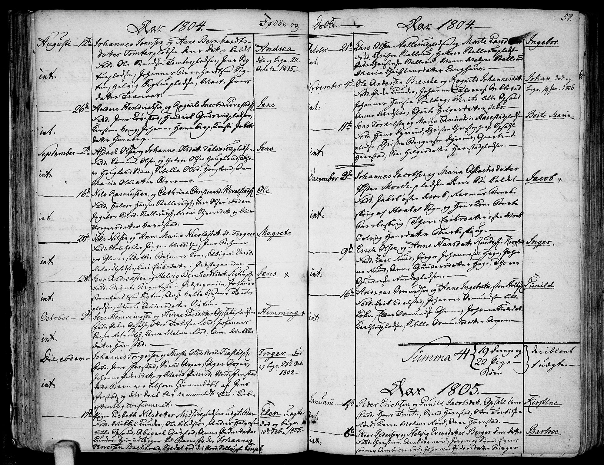 Kråkstad prestekontor Kirkebøker, AV/SAO-A-10125a/F/Fa/L0002: Parish register (official) no. I 2, 1786-1814, p. 57