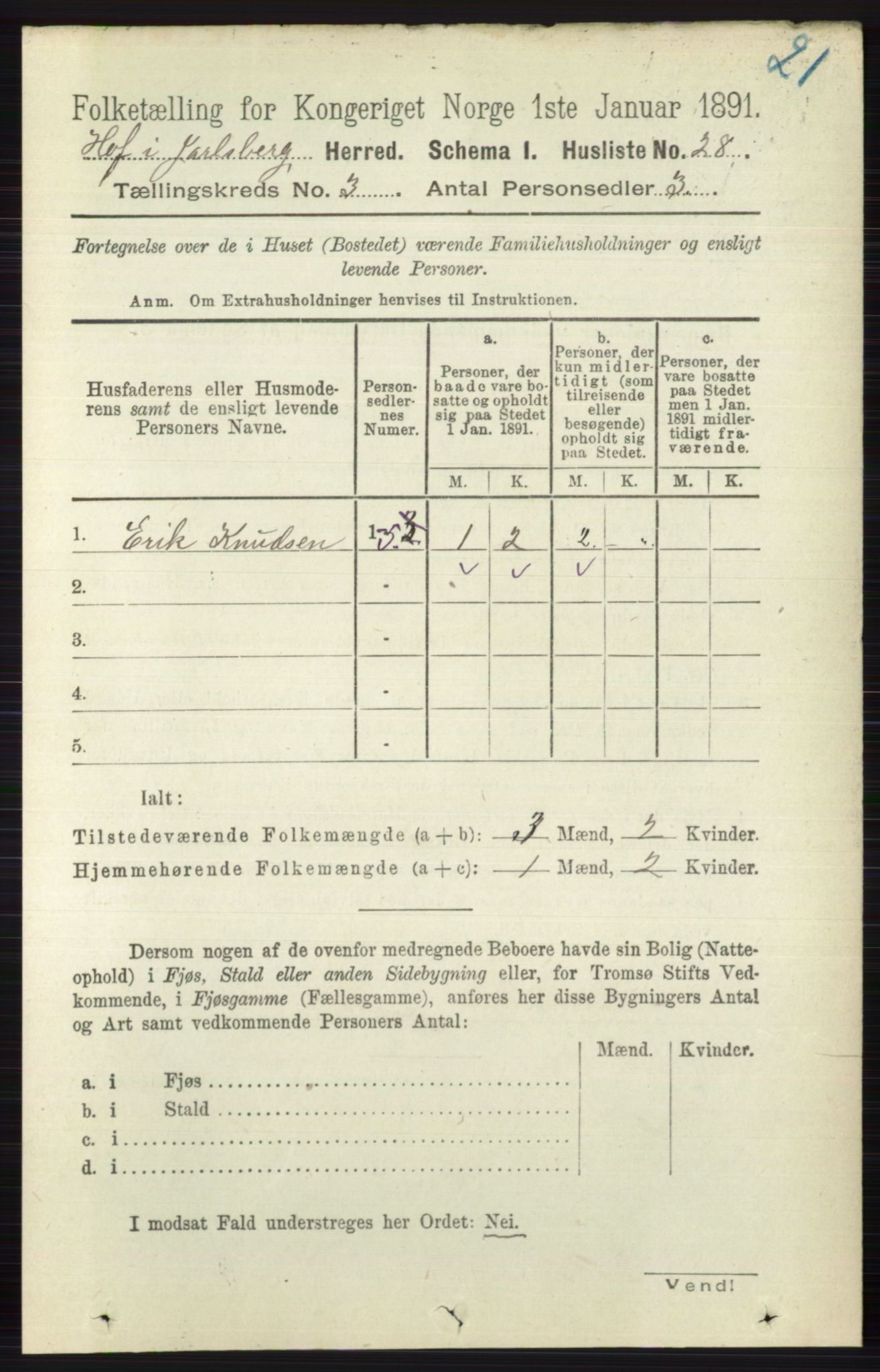 RA, 1891 census for 0714 Hof, 1891, p. 872