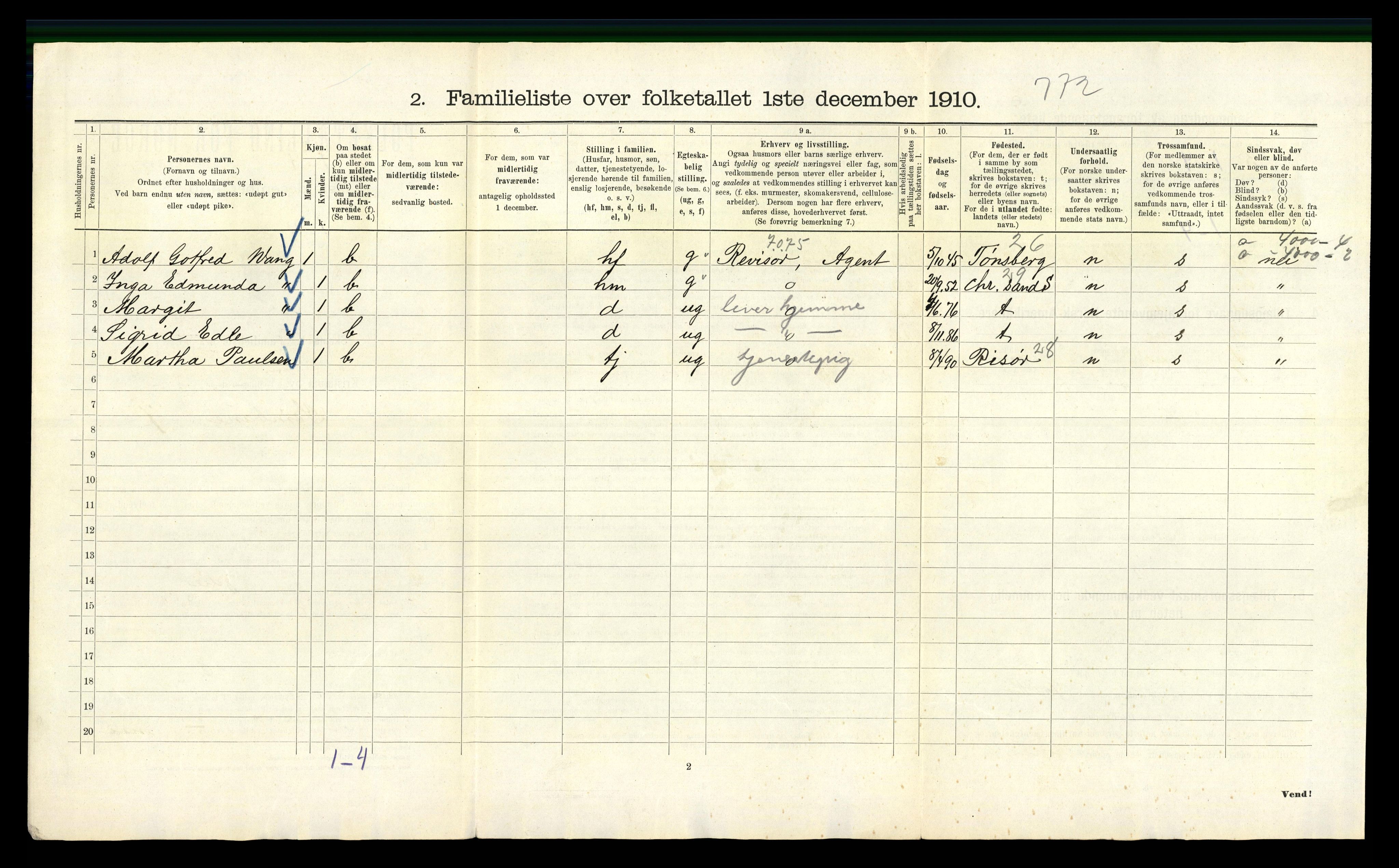 RA, 1910 census for Kristiania, 1910, p. 45738