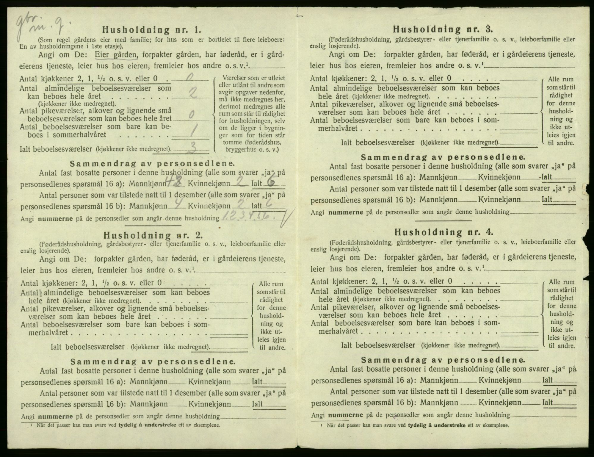 SAB, 1920 census for Ullensvang, 1920, p. 777