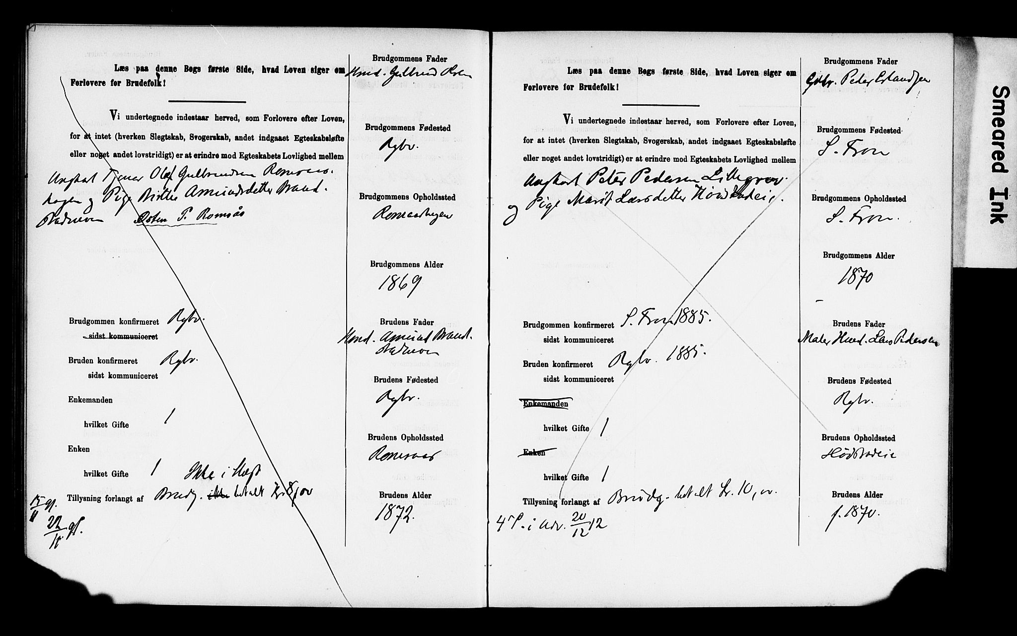 Ringebu prestekontor, AV/SAH-PREST-082/I/Ie: Banns register no. 2, 1886-1894