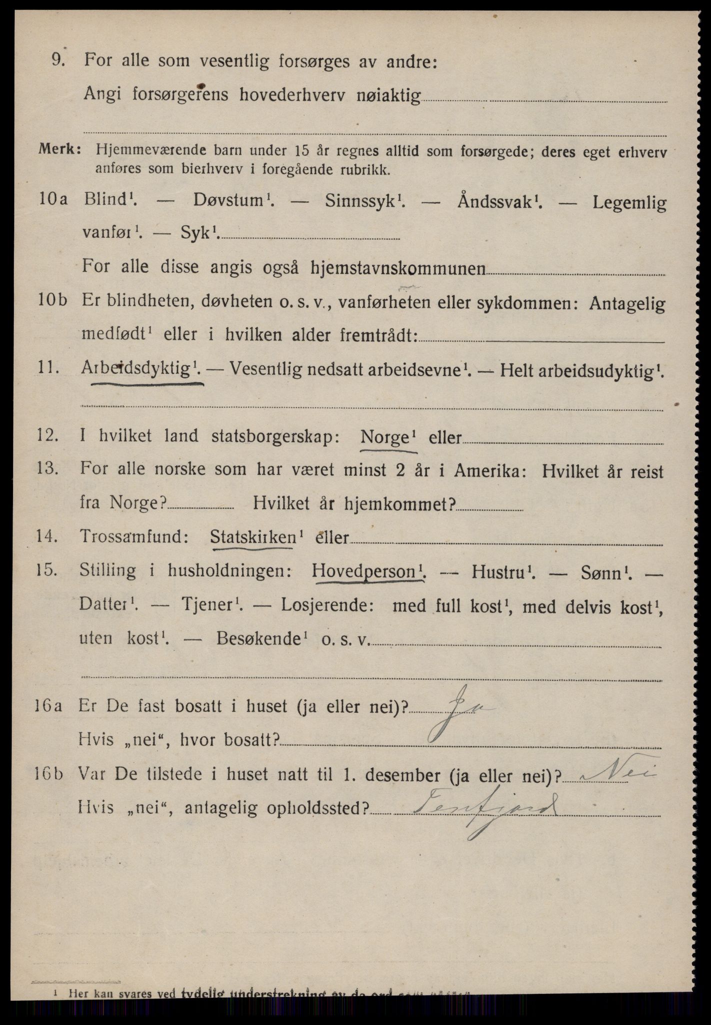 SAT, 1920 census for Skodje, 1920, p. 2396