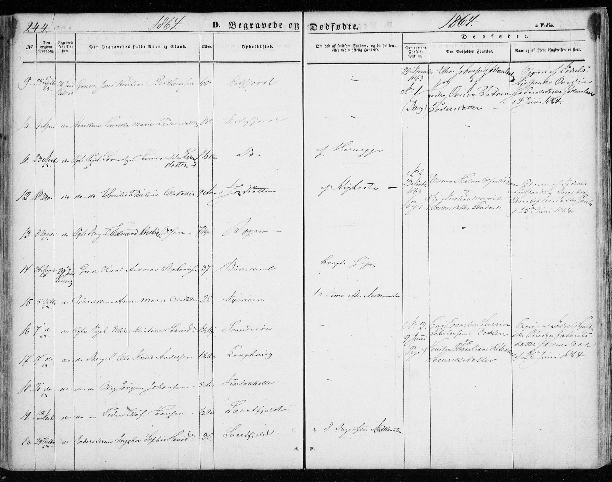 Lenvik sokneprestembete, SATØ/S-1310/H/Ha/Haa/L0007kirke: Parish register (official) no. 7, 1855-1865, p. 244