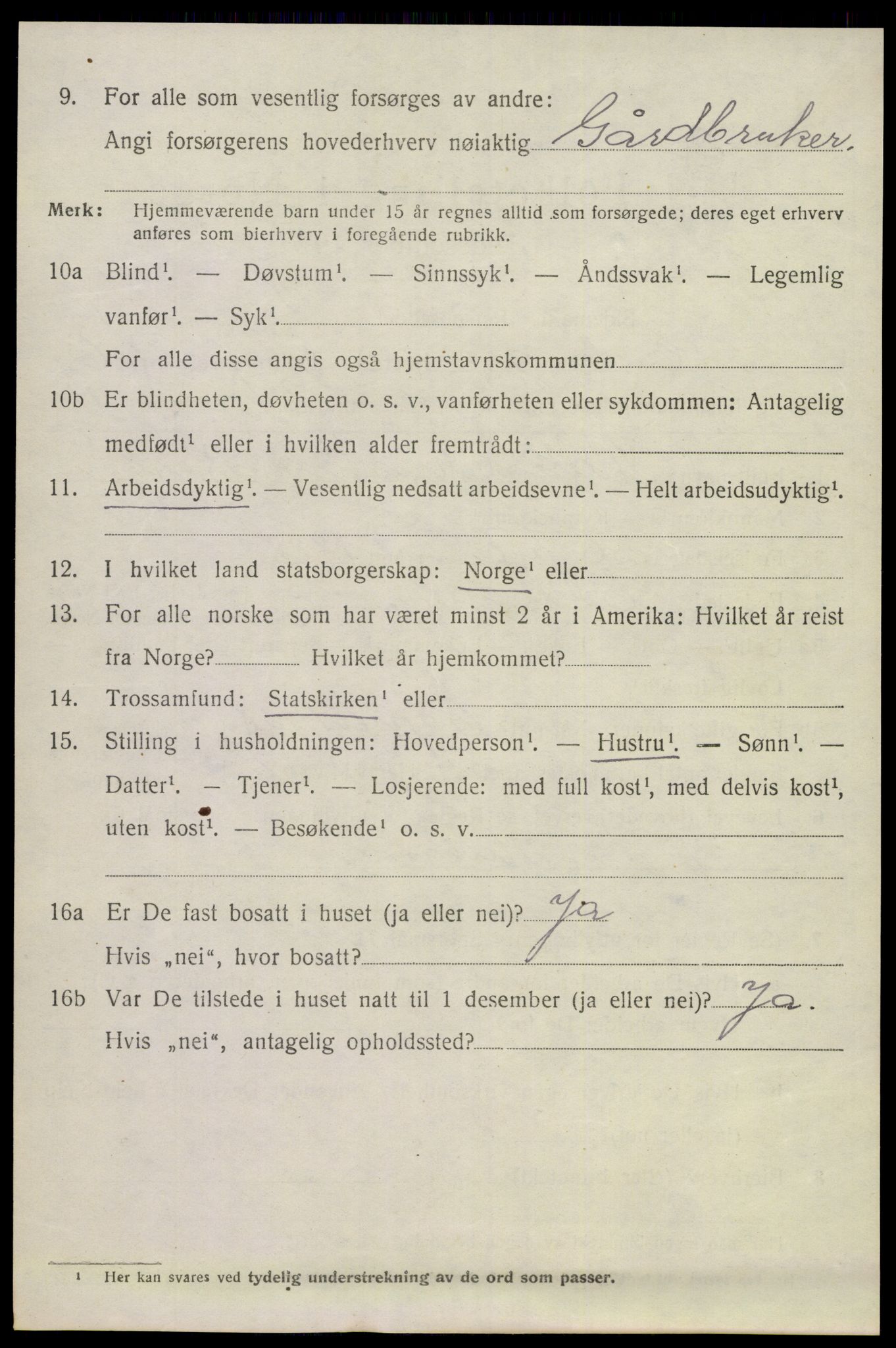 SAKO, 1920 census for Eidanger, 1920, p. 5207