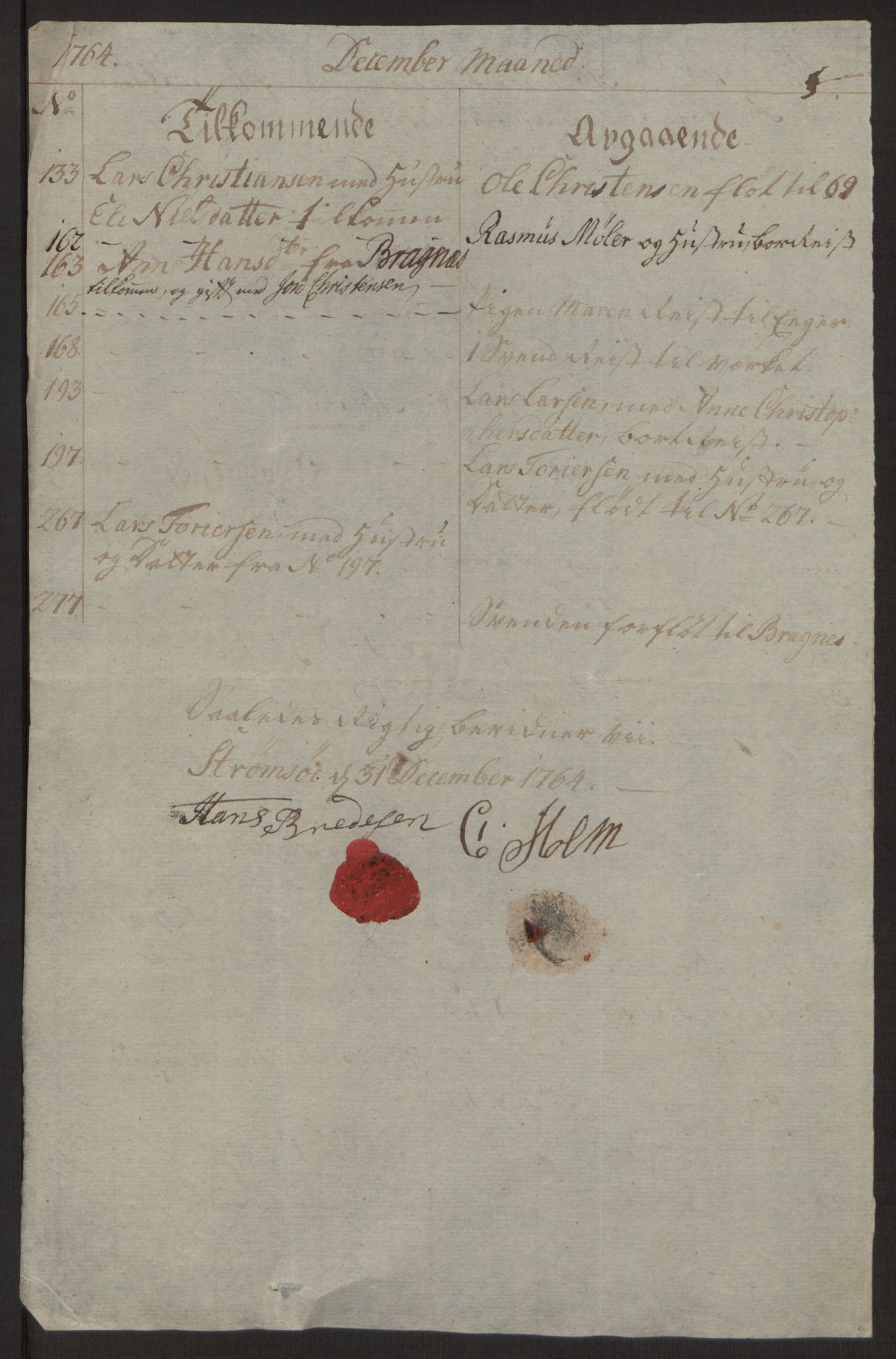 Rentekammeret inntil 1814, Reviderte regnskaper, Byregnskaper, AV/RA-EA-4066/R/Rg/L0144/0001: [G4] Kontribusjonsregnskap / Ekstraskatt, 1762-1767, p. 309