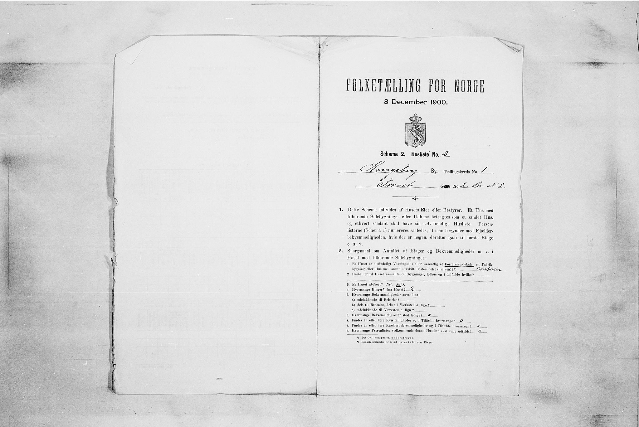 RA, 1900 census for Kongsberg, 1900, p. 54