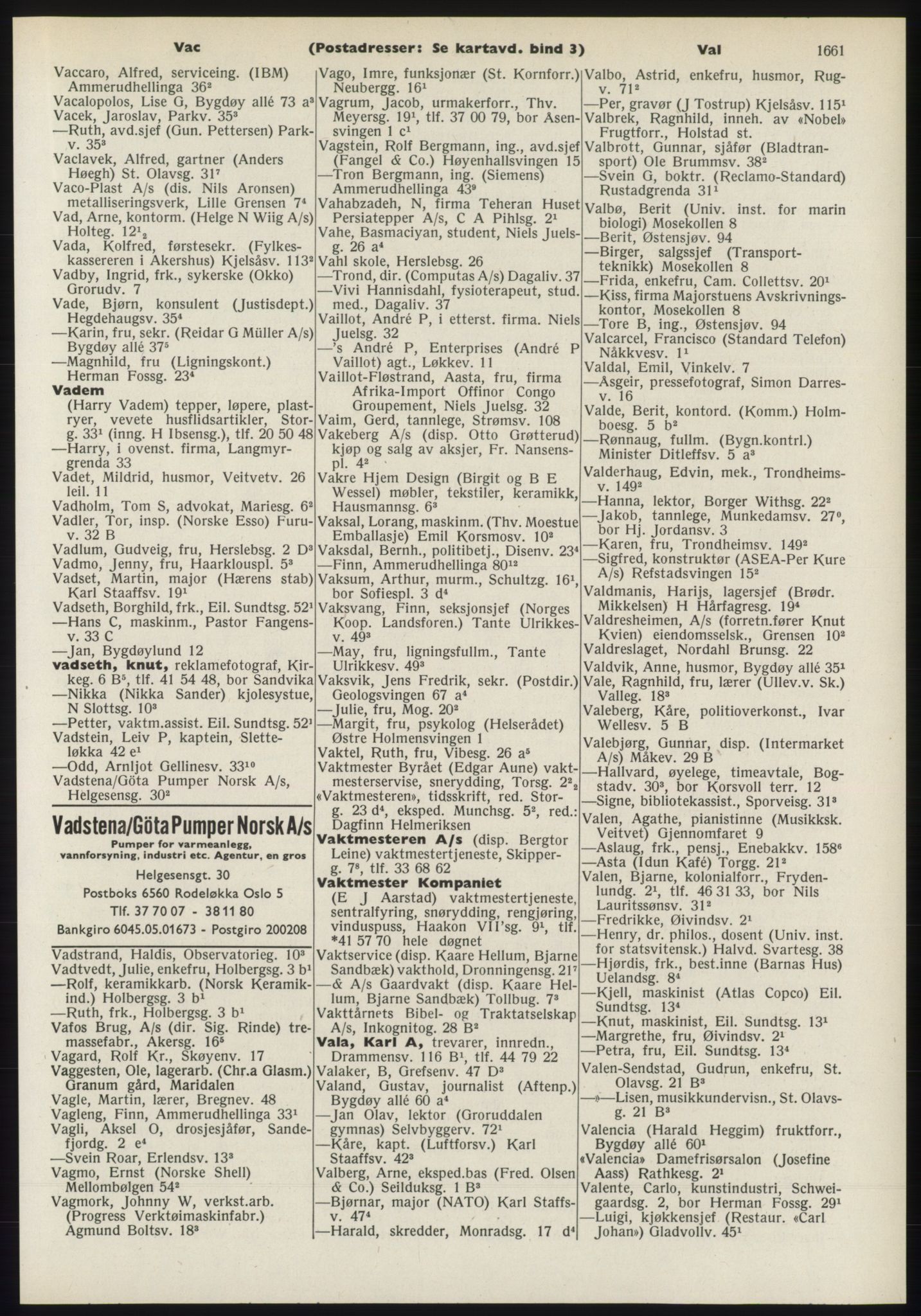 Kristiania/Oslo adressebok, PUBL/-, 1970-1971, p. 1661