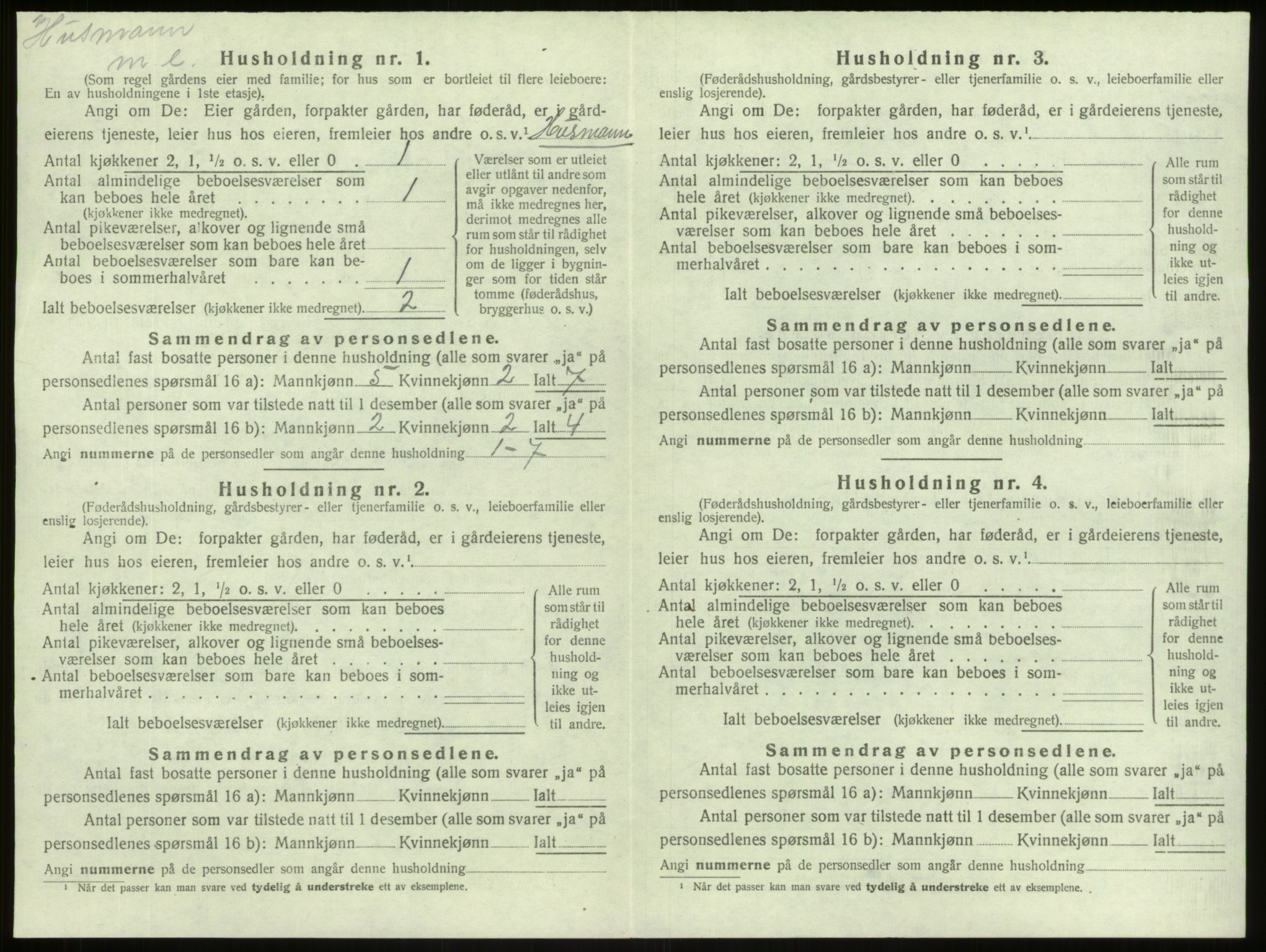 SAB, 1920 census for Lærdal, 1920, p. 778
