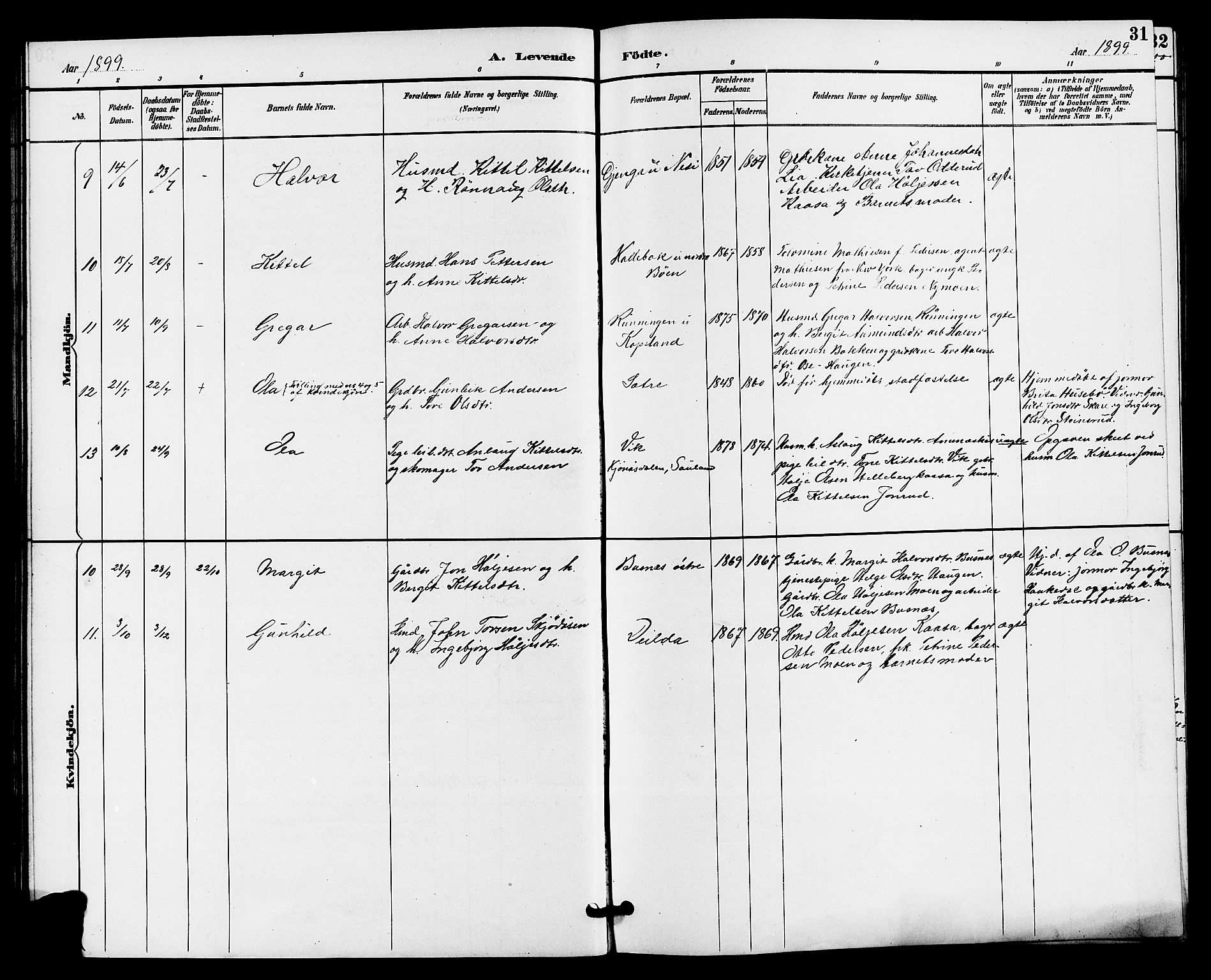Gransherad kirkebøker, SAKO/A-267/G/Ga/L0003: Parish register (copy) no. I 3, 1887-1915, p. 31