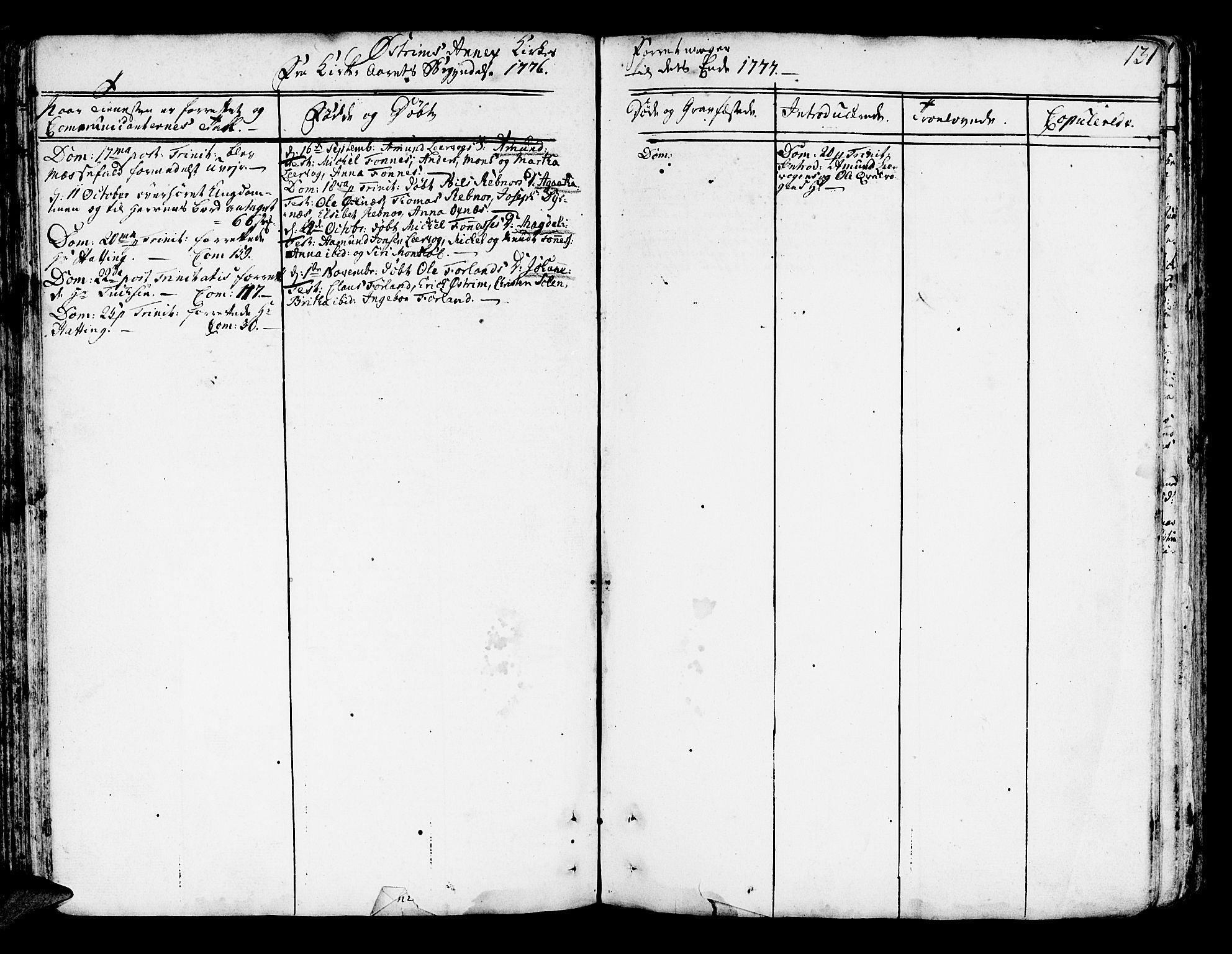 Lindås Sokneprestembete, AV/SAB-A-76701/H/Haa/Haaa/L0004: Parish register (official) no. A 4, 1764-1791, p. 131