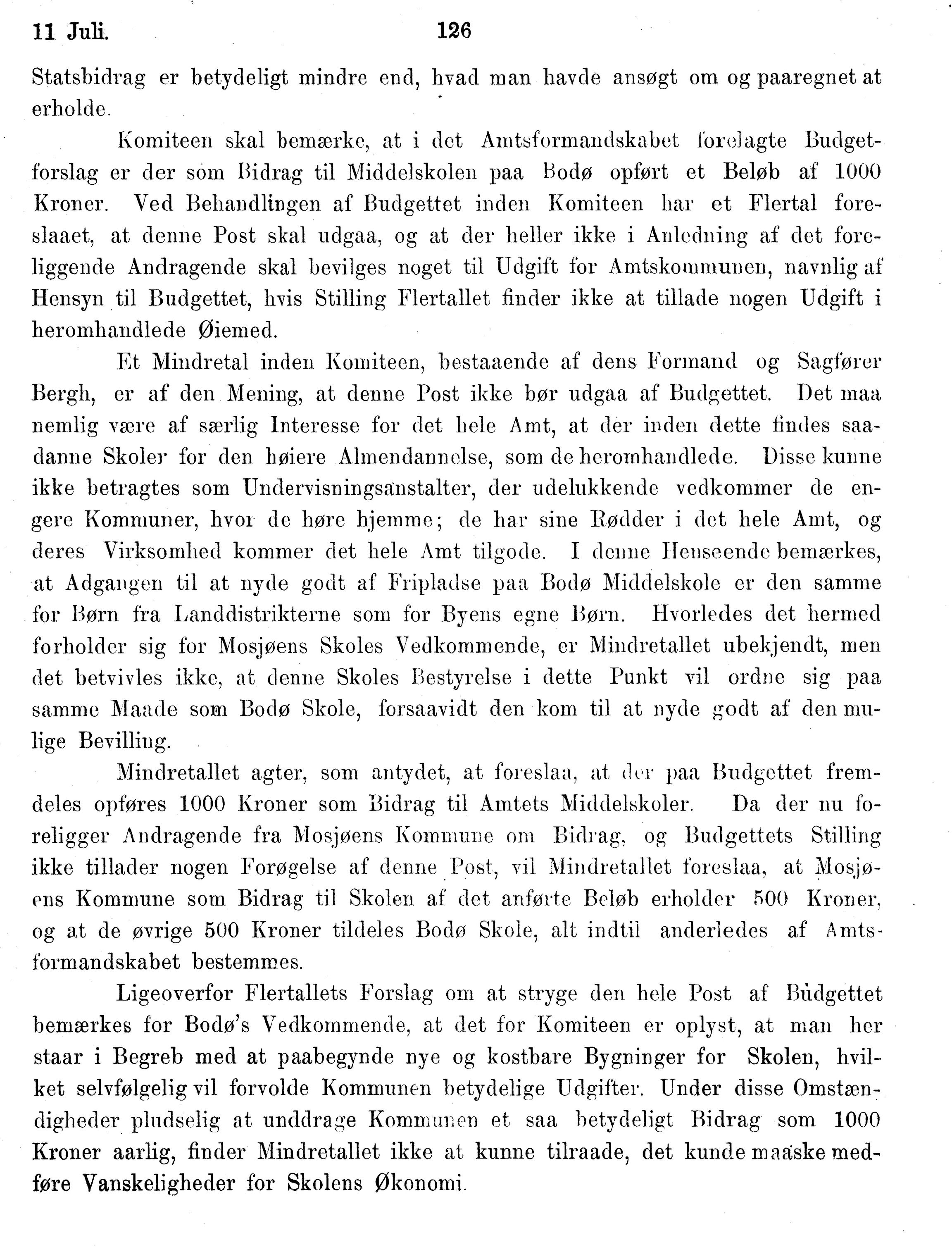 Nordland Fylkeskommune. Fylkestinget, AIN/NFK-17/176/A/Ac/L0014: Fylkestingsforhandlinger 1881-1885, 1881-1885