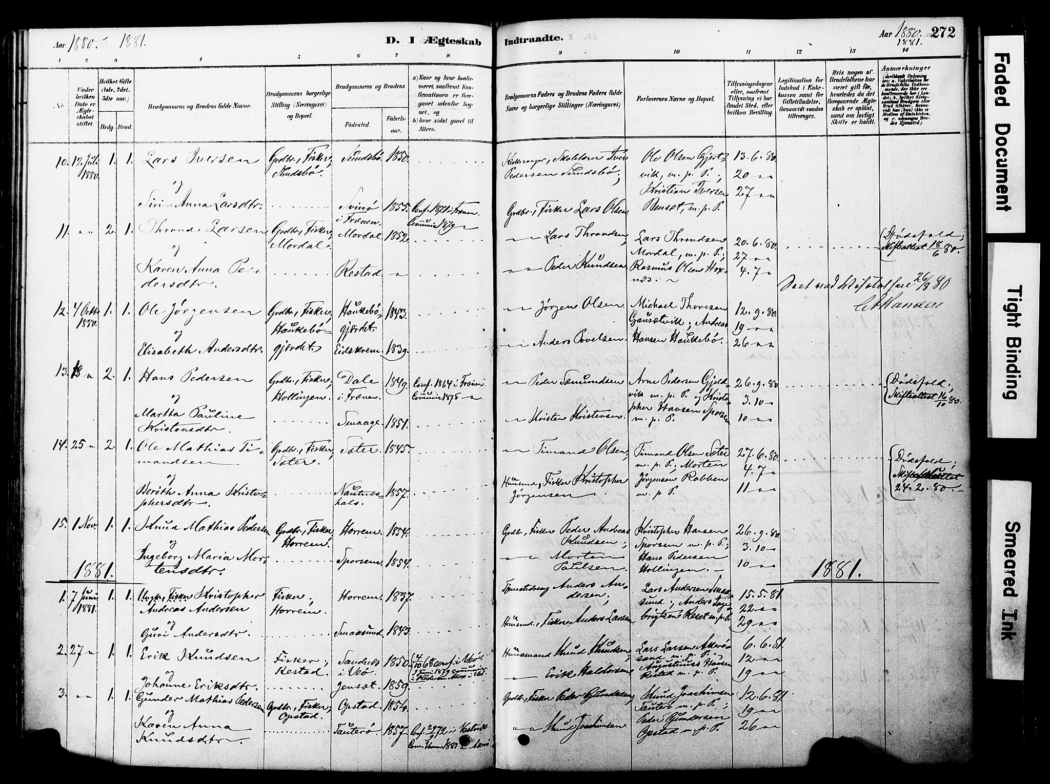 Ministerialprotokoller, klokkerbøker og fødselsregistre - Møre og Romsdal, AV/SAT-A-1454/560/L0721: Parish register (official) no. 560A05, 1878-1917, p. 272