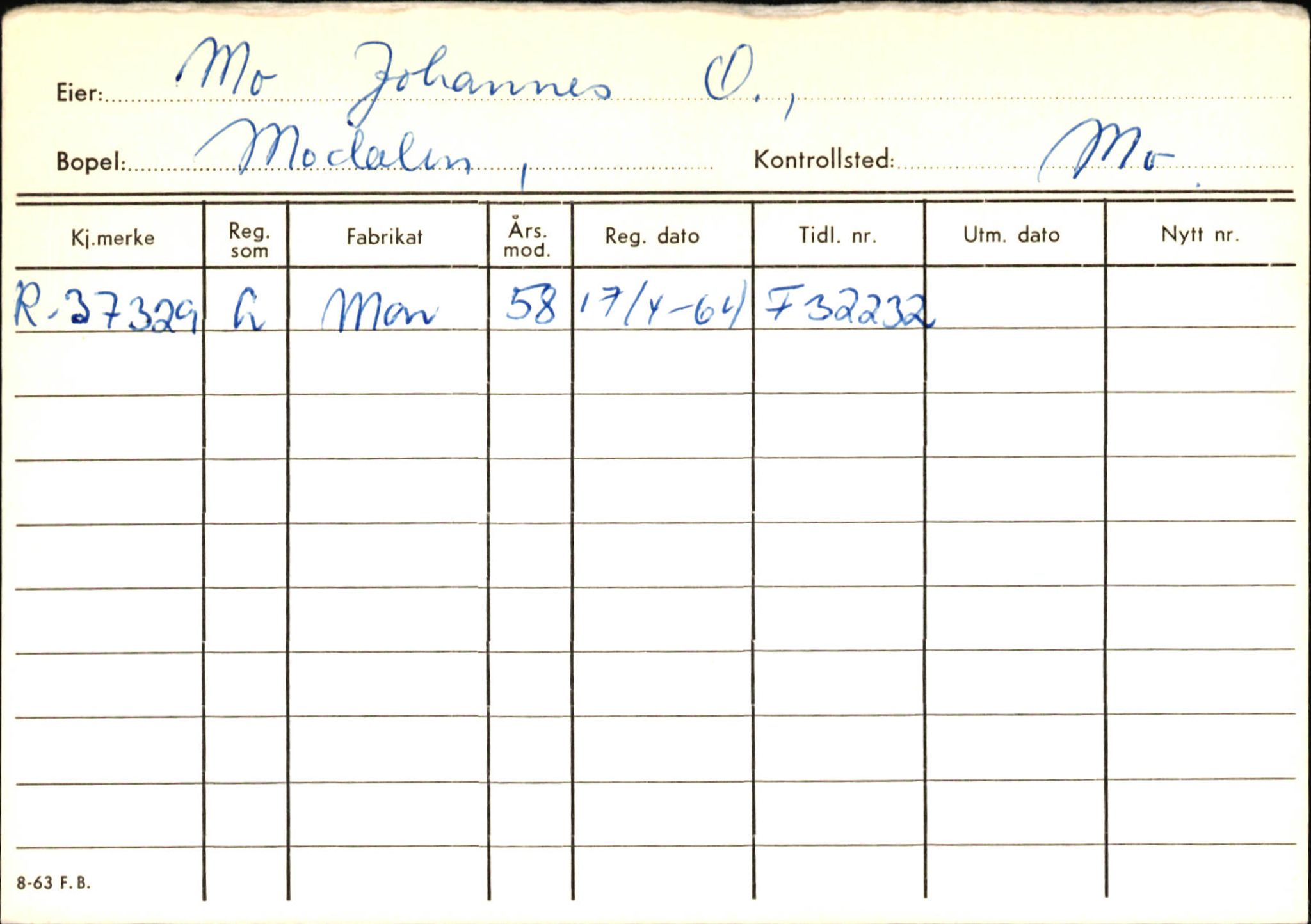 Statens vegvesen, Hordaland vegkontor, AV/SAB-A-5201/2/Ha/L0037: R-eierkort M, 1920-1971, p. 22