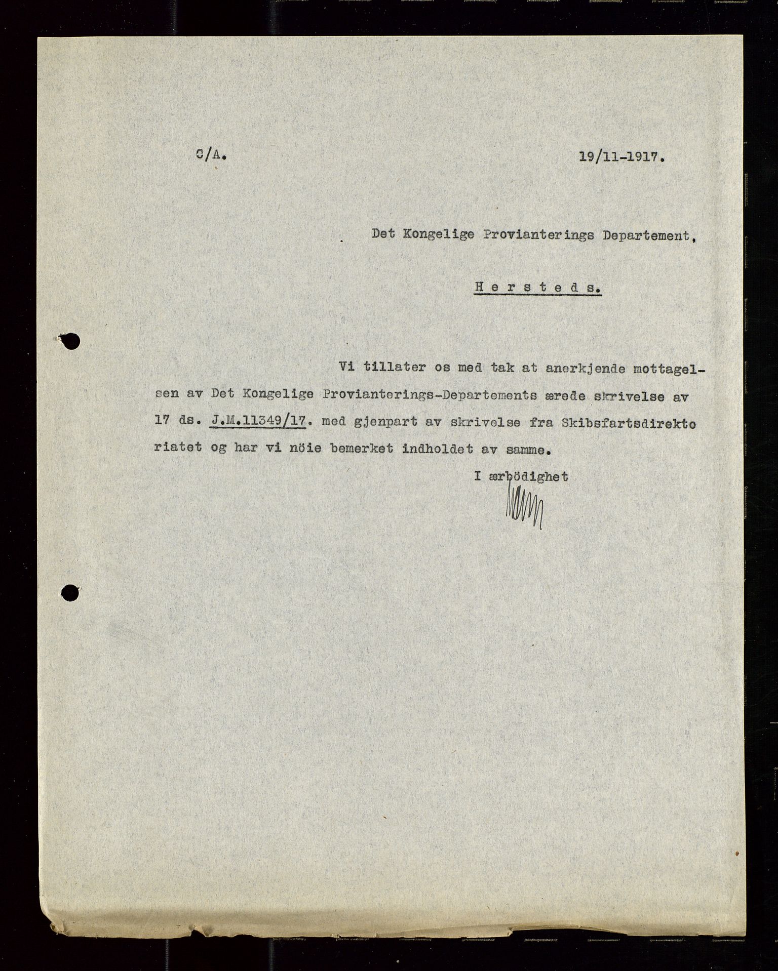 Pa 1521 - A/S Norske Shell, AV/SAST-A-101915/E/Ea/Eaa/L0020: Sjefskorrespondanse, 1917, p. 25